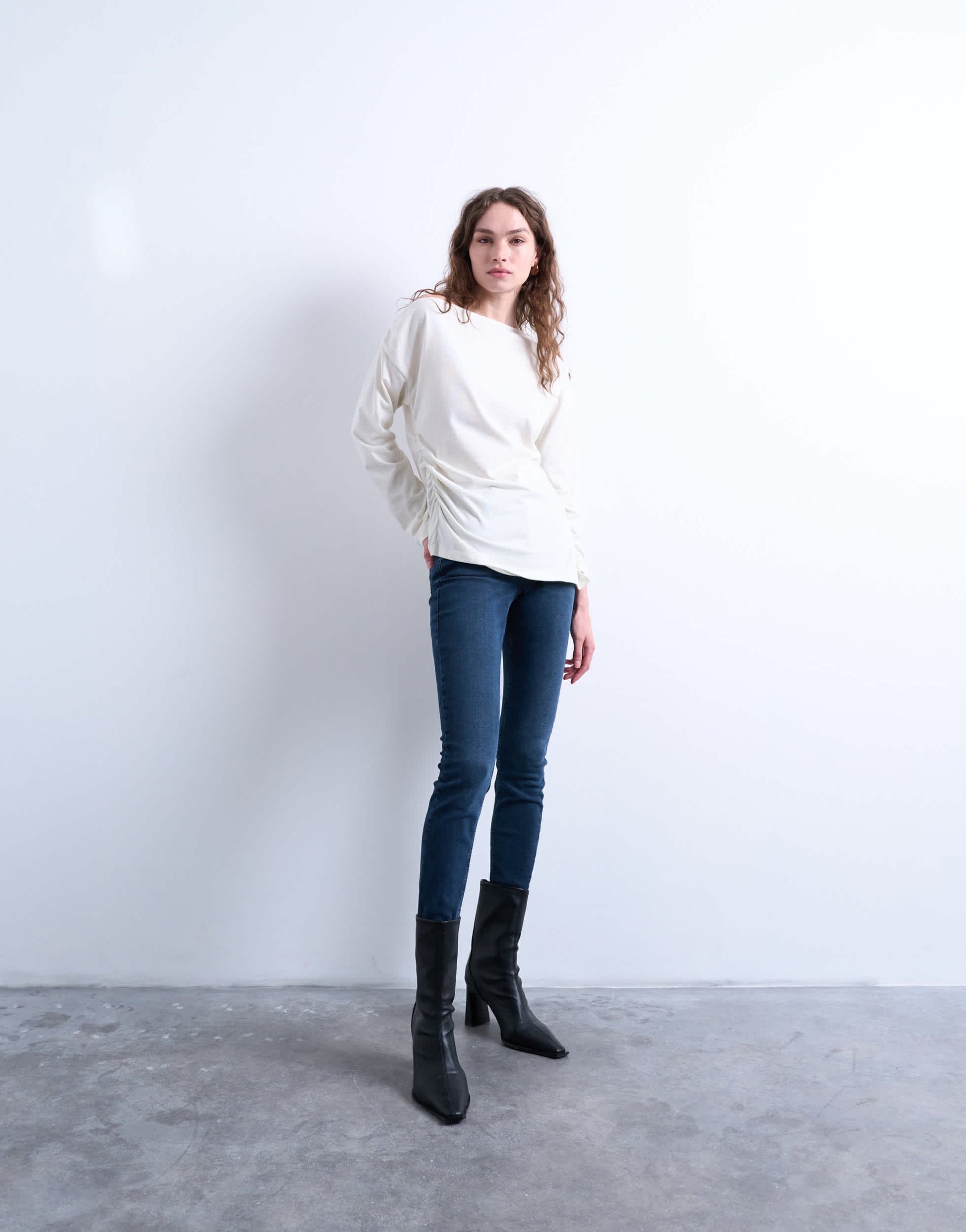Topshop Jamie high rise skinny jean in blue black