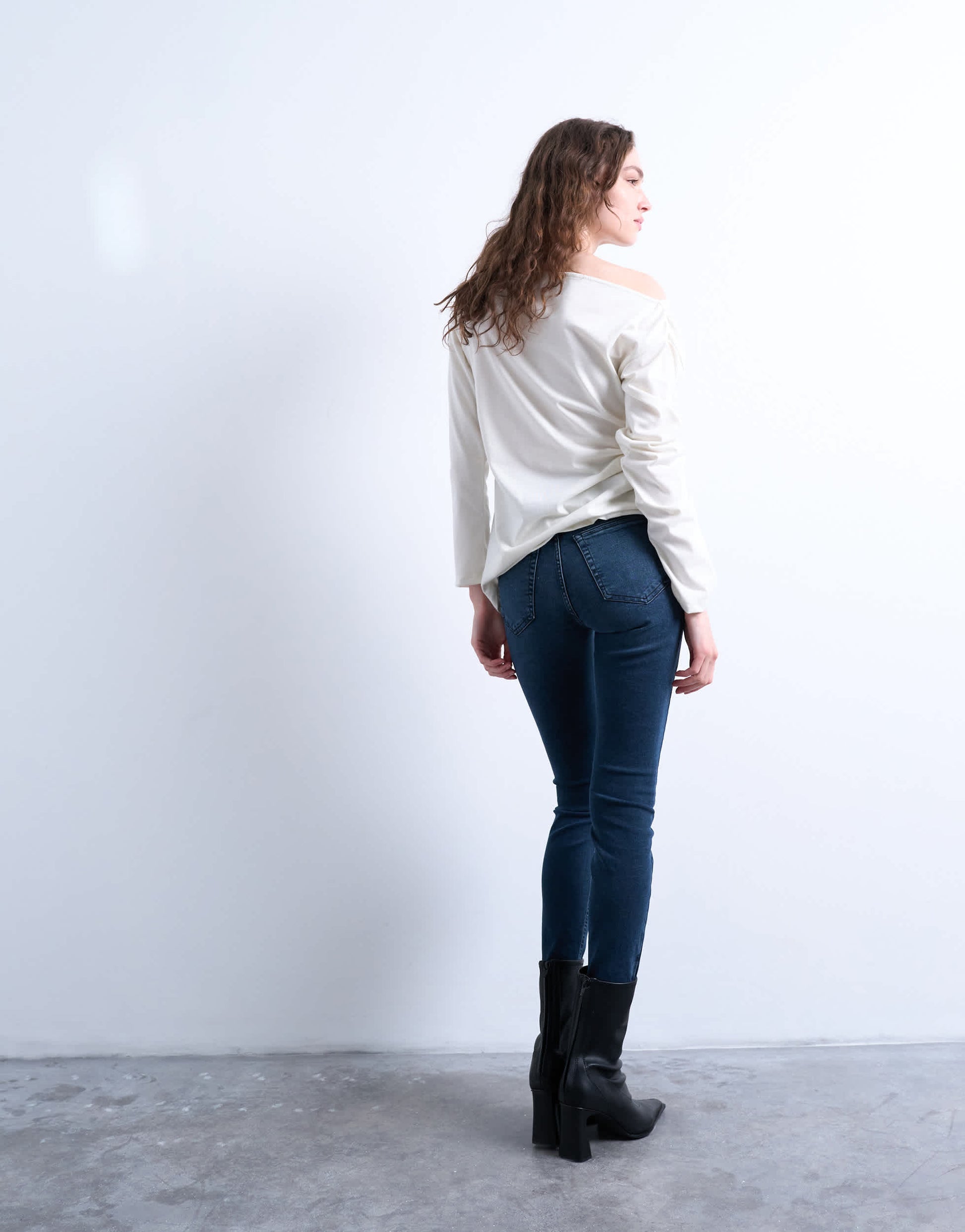 Topshop Jamie high rise skinny jean in blue black