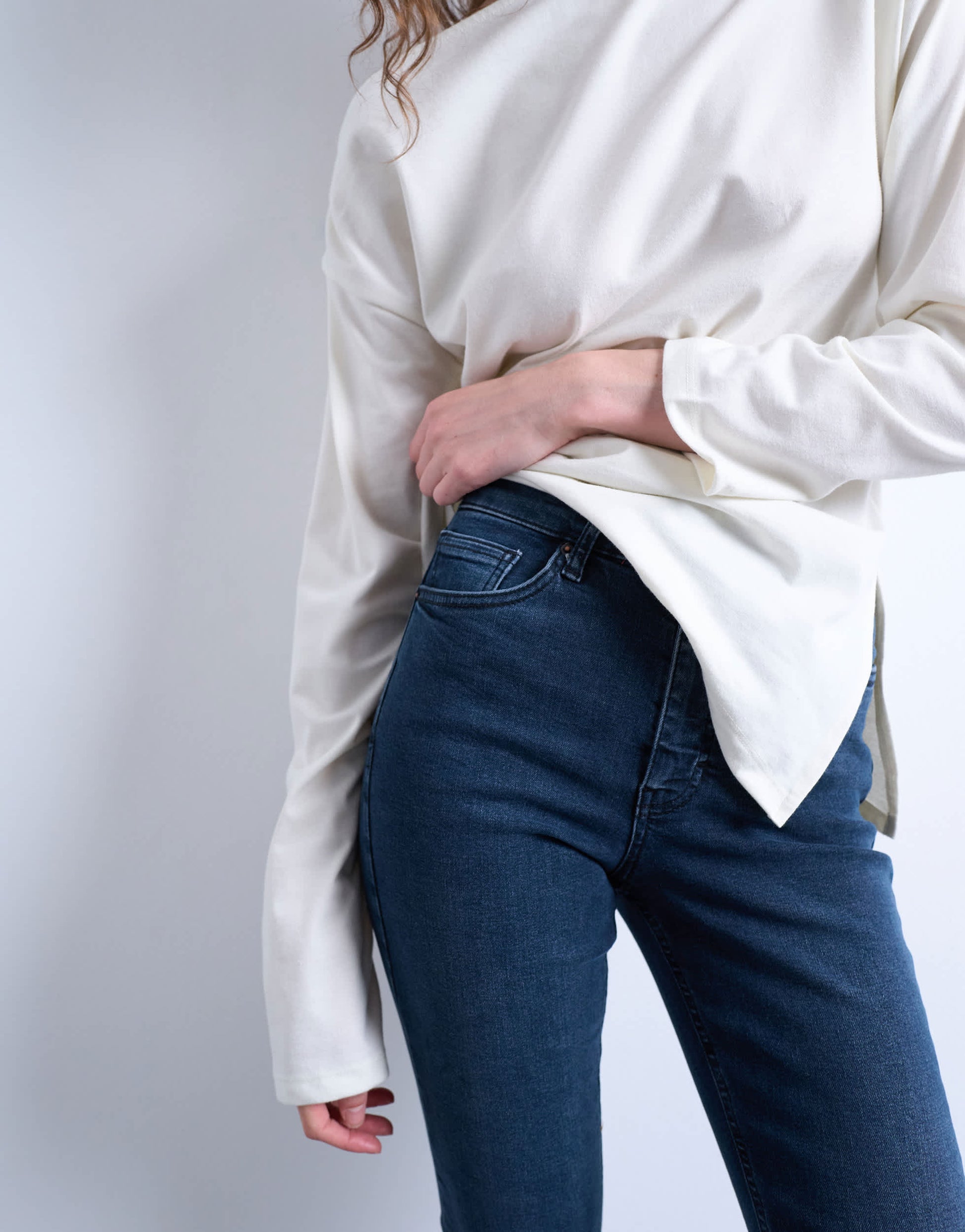 Topshop Jamie high rise skinny jean in blue black