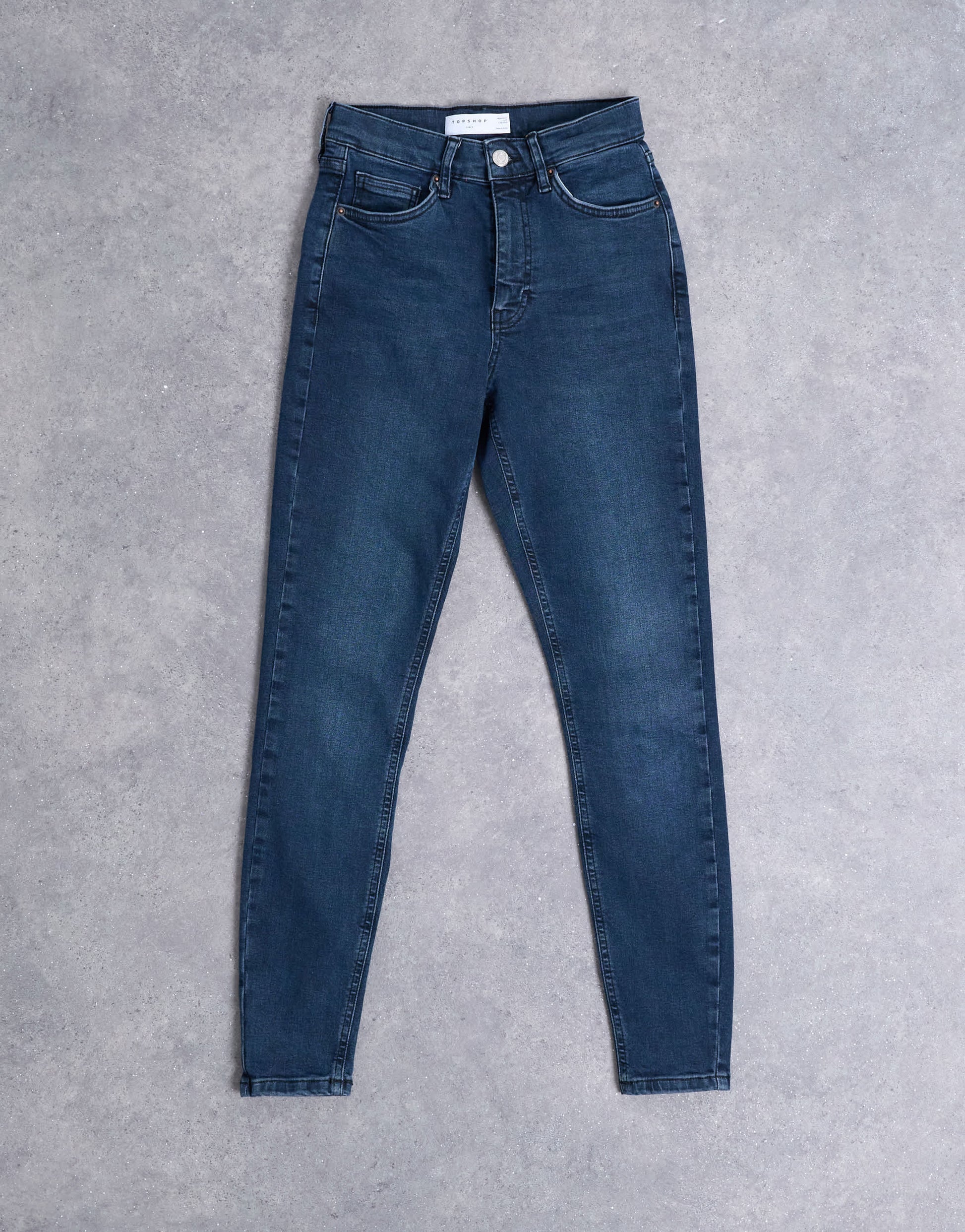 Topshop Jamie high rise skinny jean in blue black