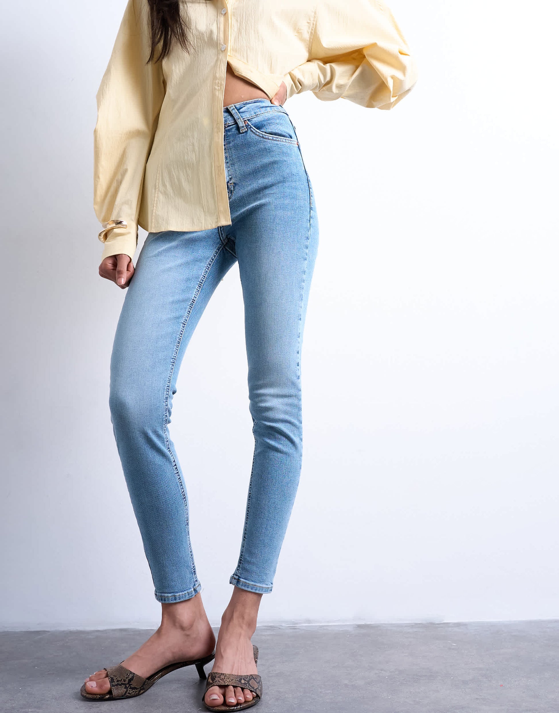 Topshop Jamie high rise skinny jean in bleach