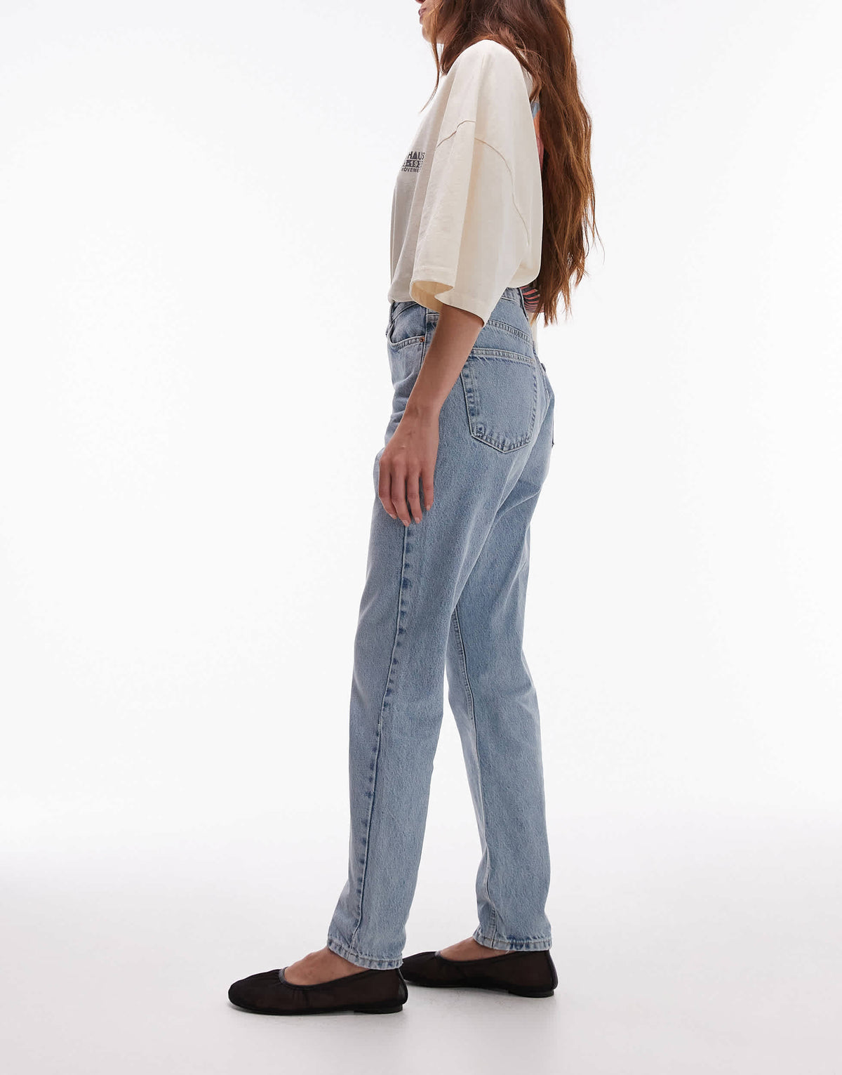 Topshop Original Mom high rise jean in bleach