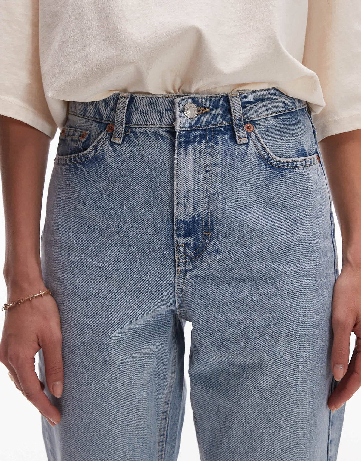 Topshop Original Mom high rise jean in bleach