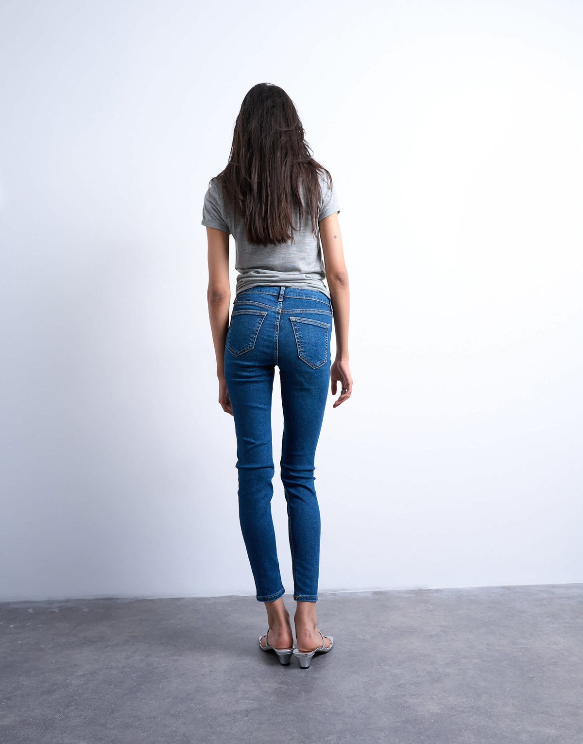 Topshop Jamie high rise skinny jean in rich blue