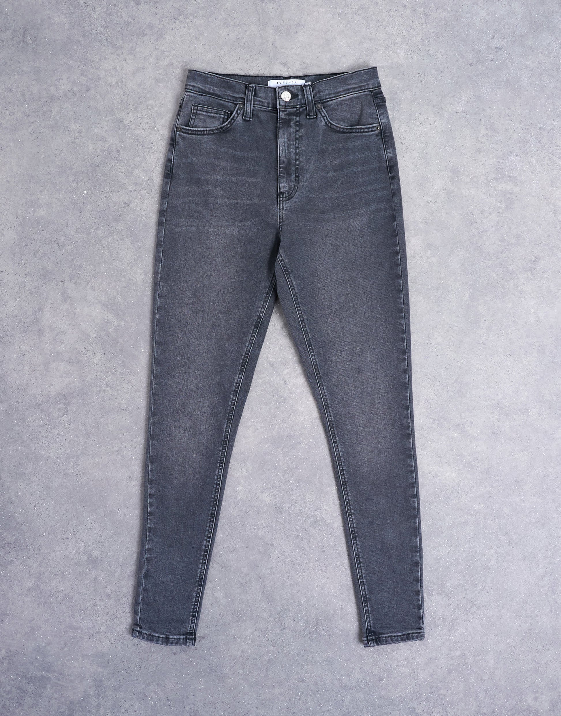 Topshop Jamie high rise skinny jean in washed black
