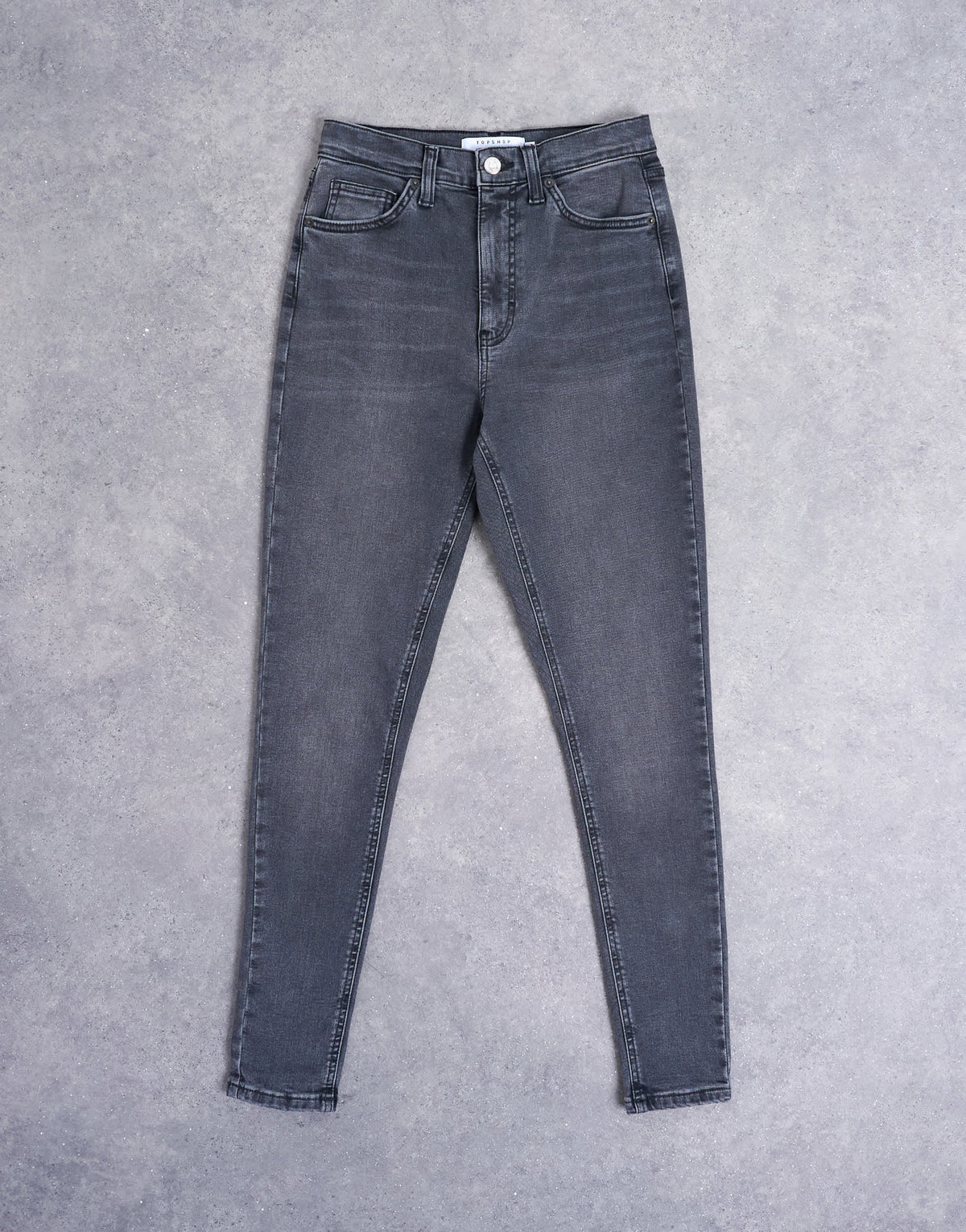 Topshop Jamie high rise skinny jean in washed black