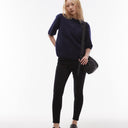 Topshop Petite Jamie high rise skinny jean in black