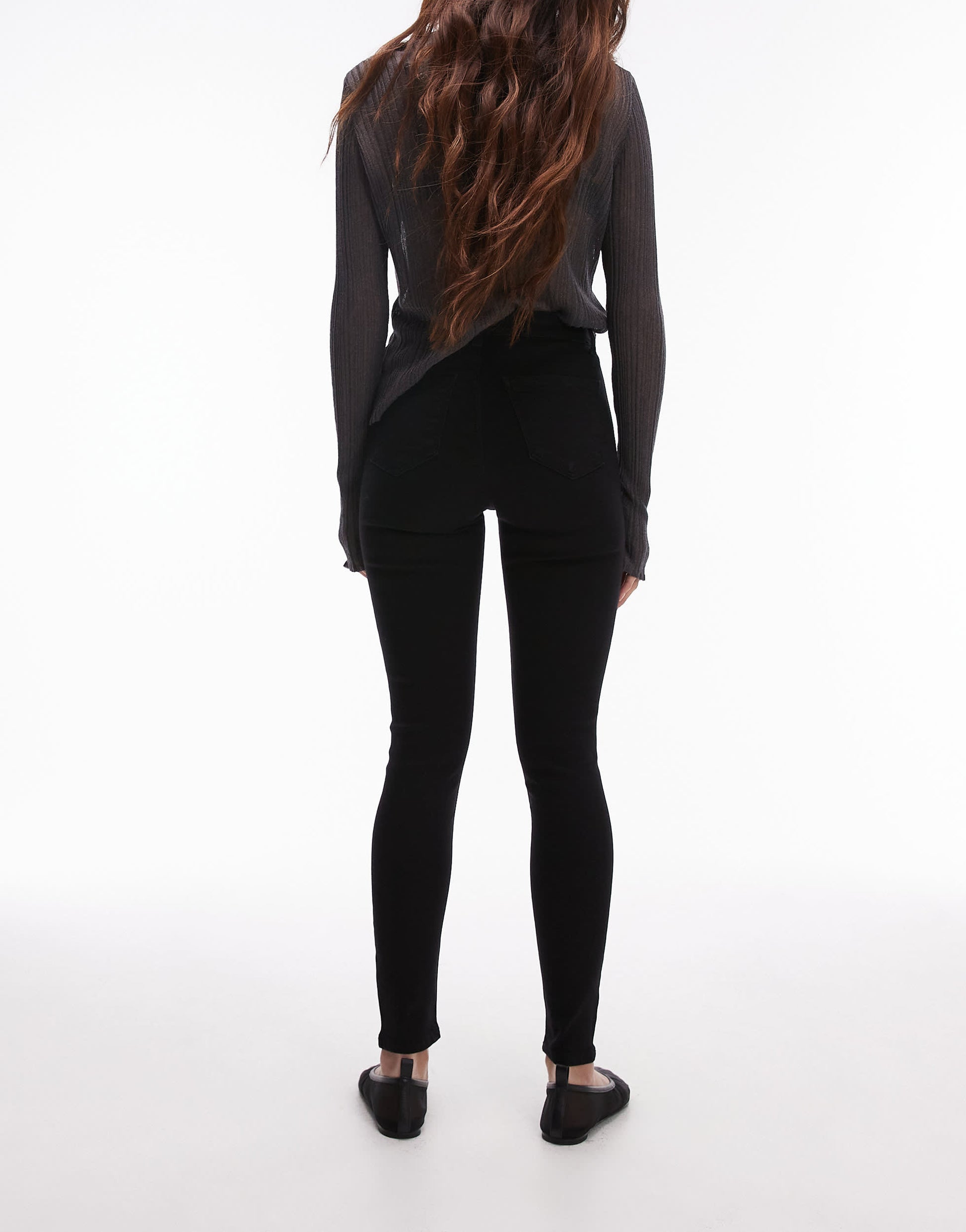 Topshop Joni high rise super skinny jean in black