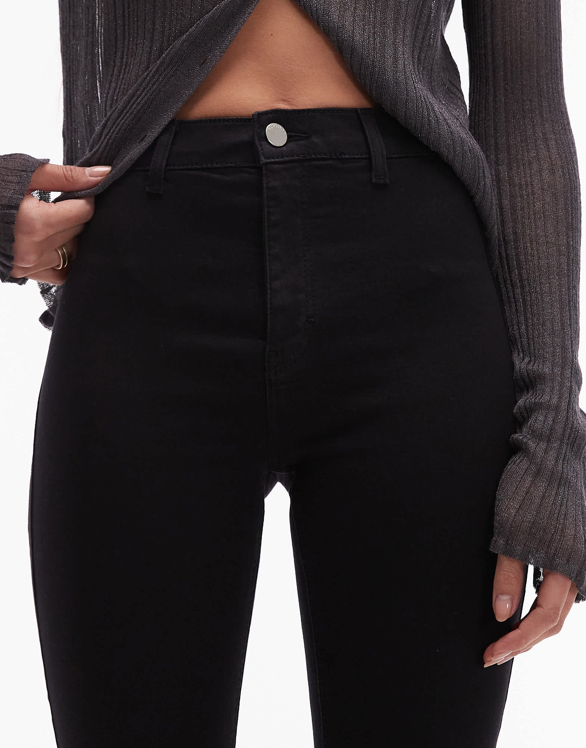 Topshop Joni high rise super skinny jean in black
