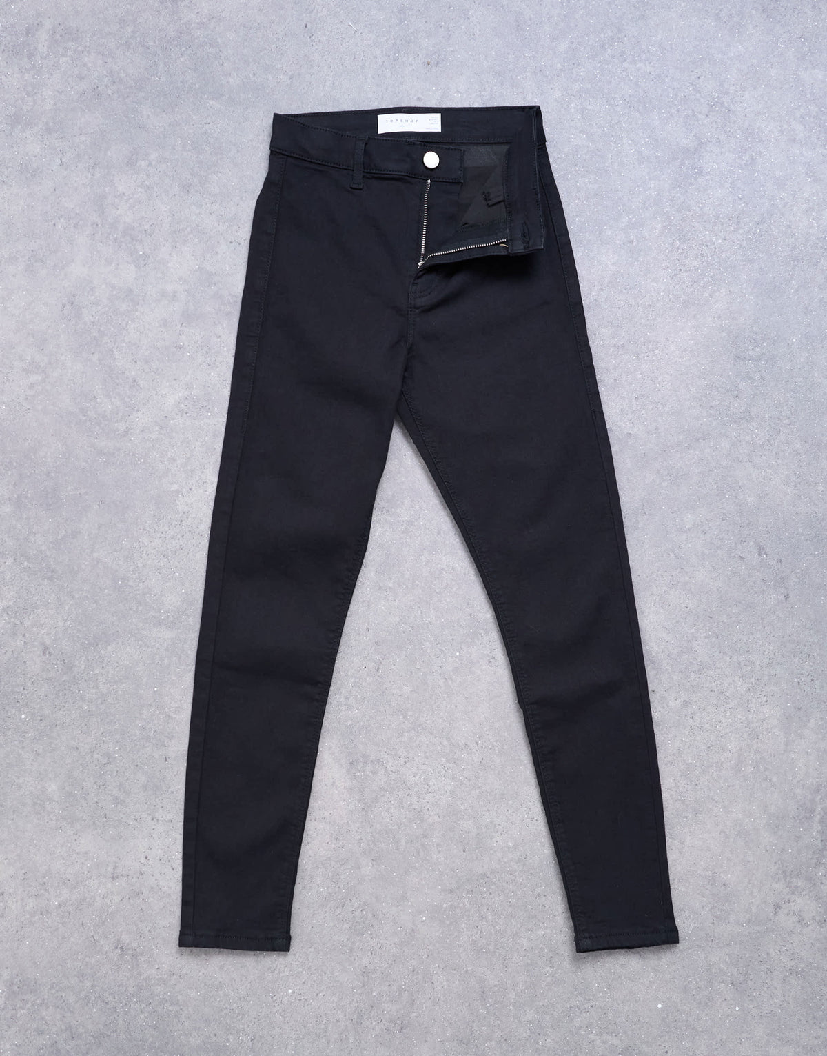 Topshop Petite Joni high rise super skinny jean in black