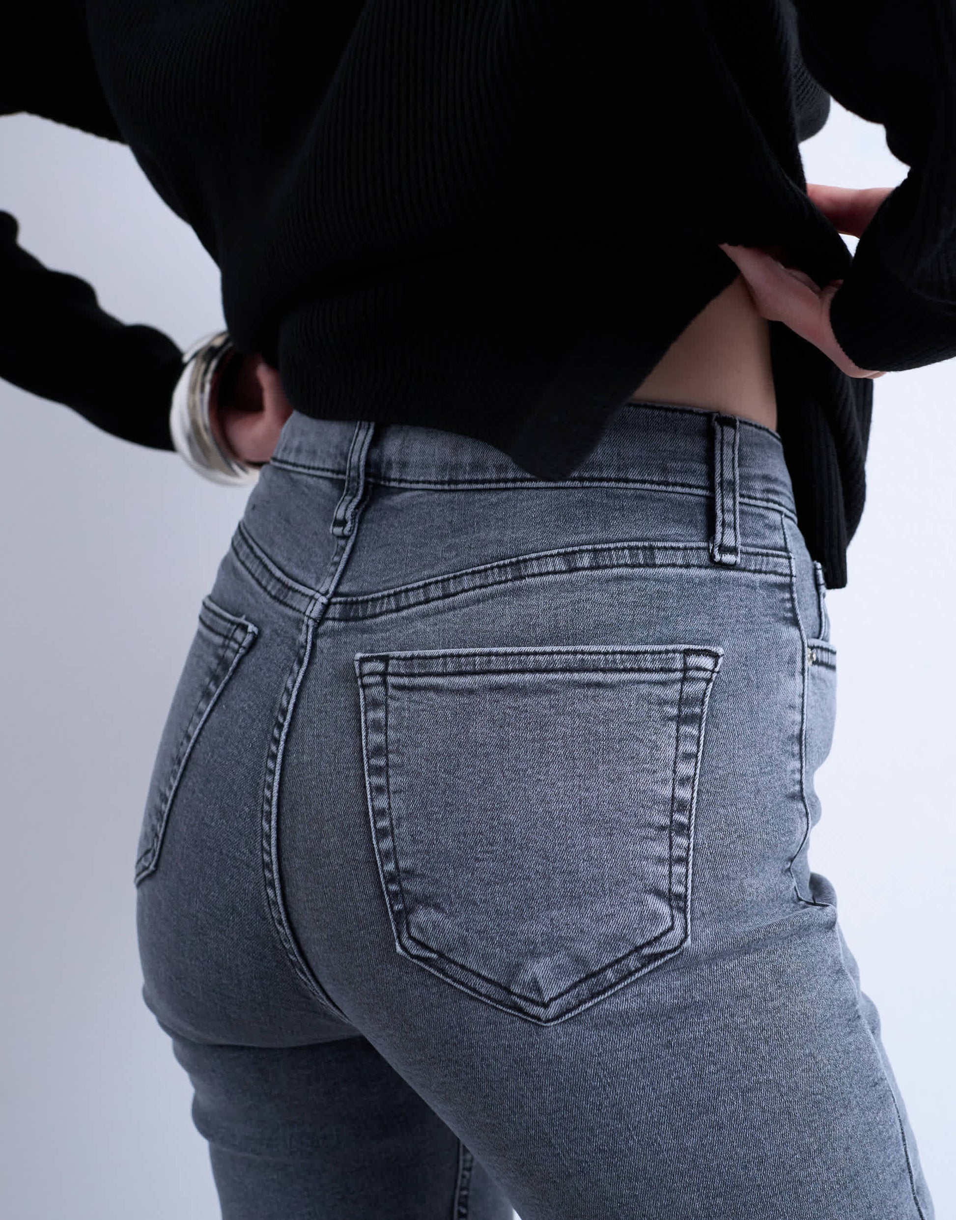 Topshop Jamie high rise skinny jean in grey