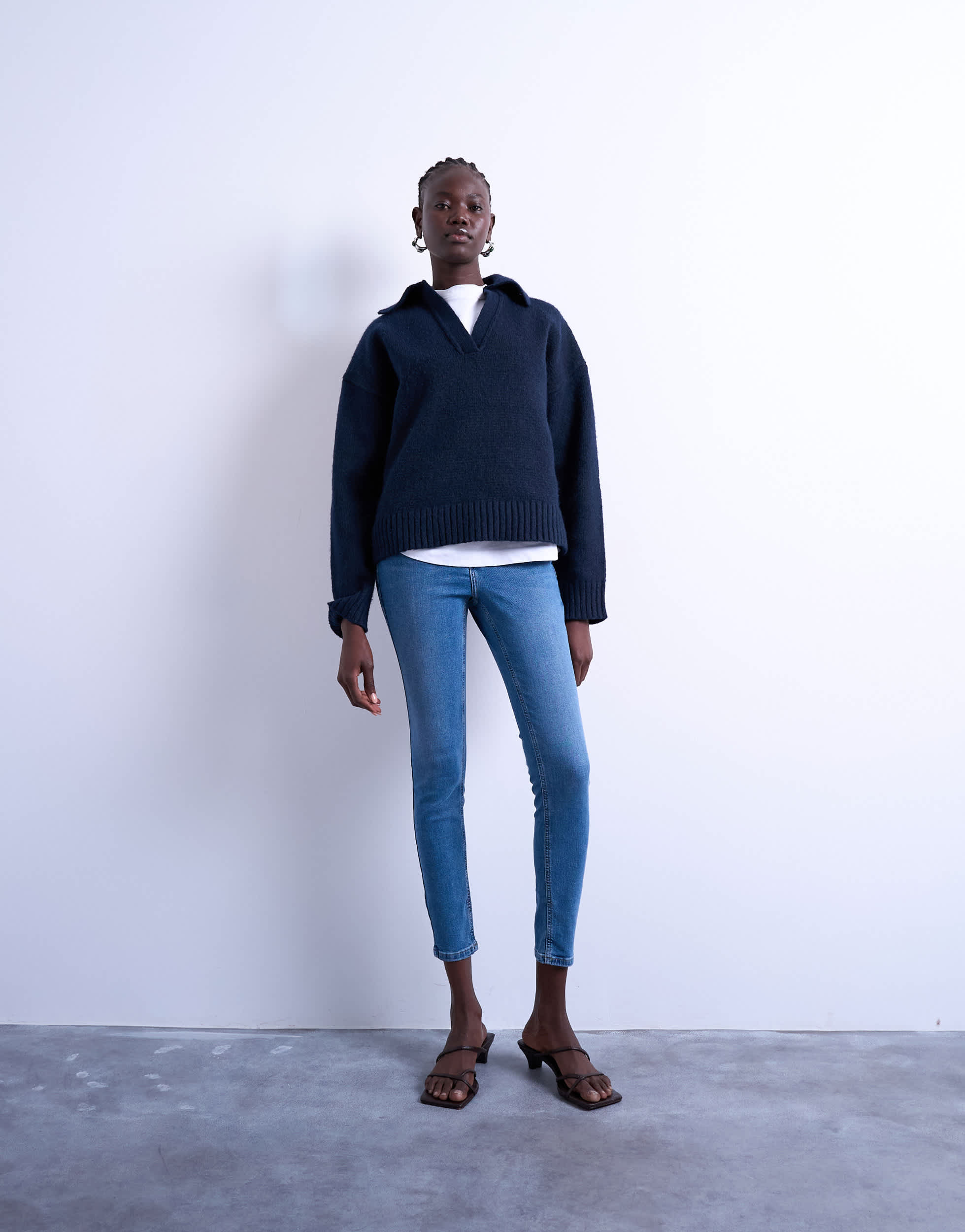 Topshop Jamie high rise skinny jean in vintage blue