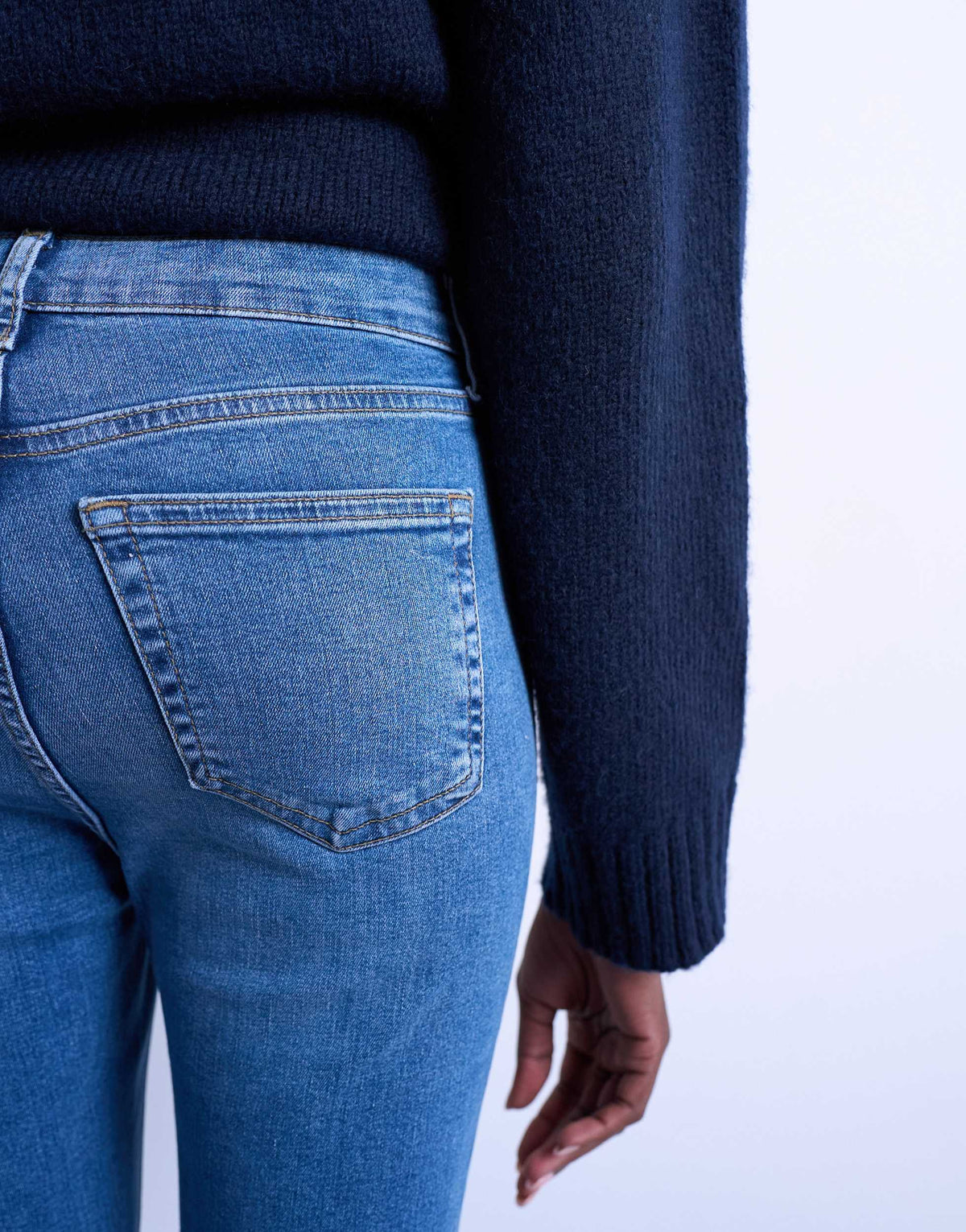 Topshop high rise skinny jean in vintage blue
