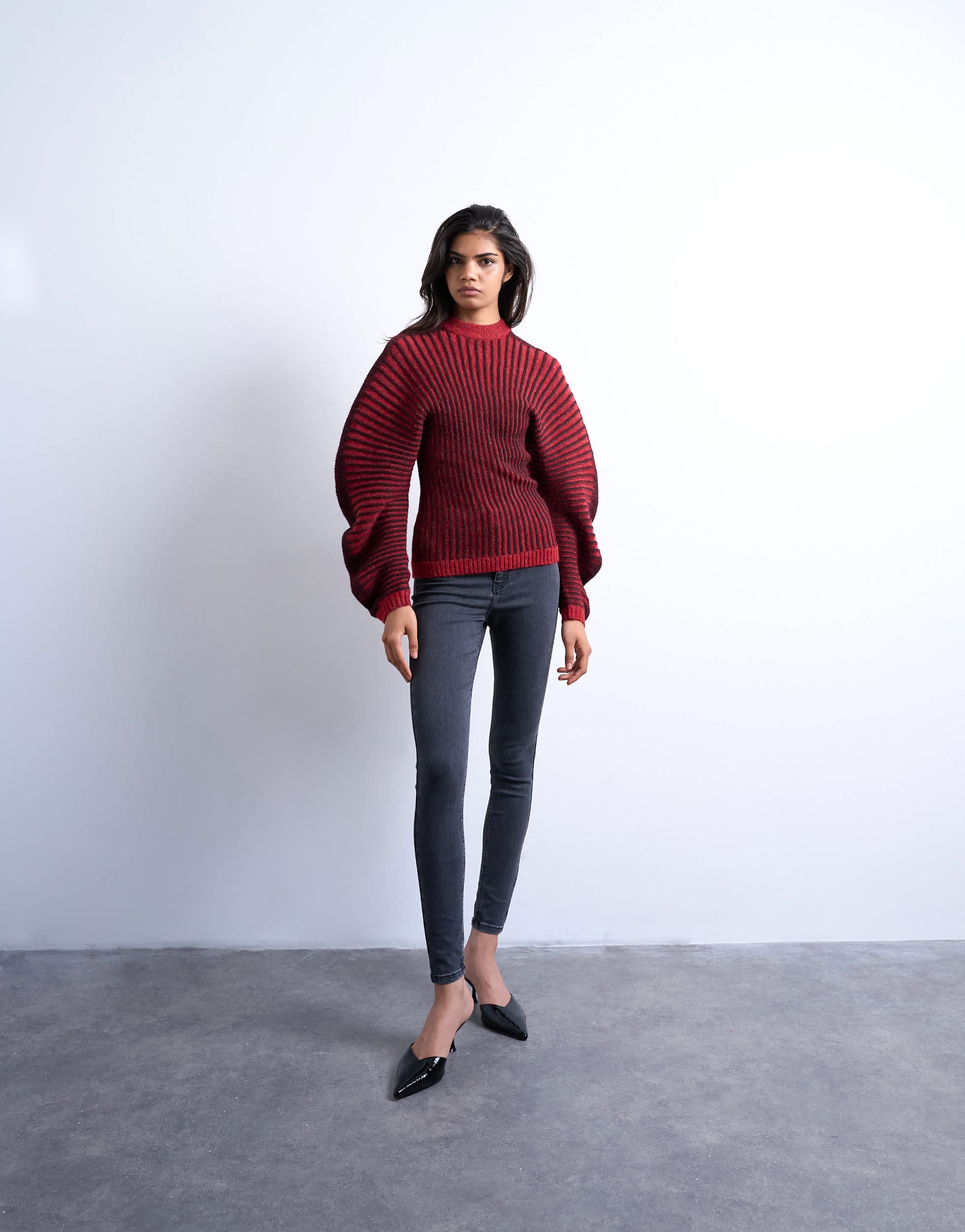Topshop Joni high rise super skinny jean in washed black 