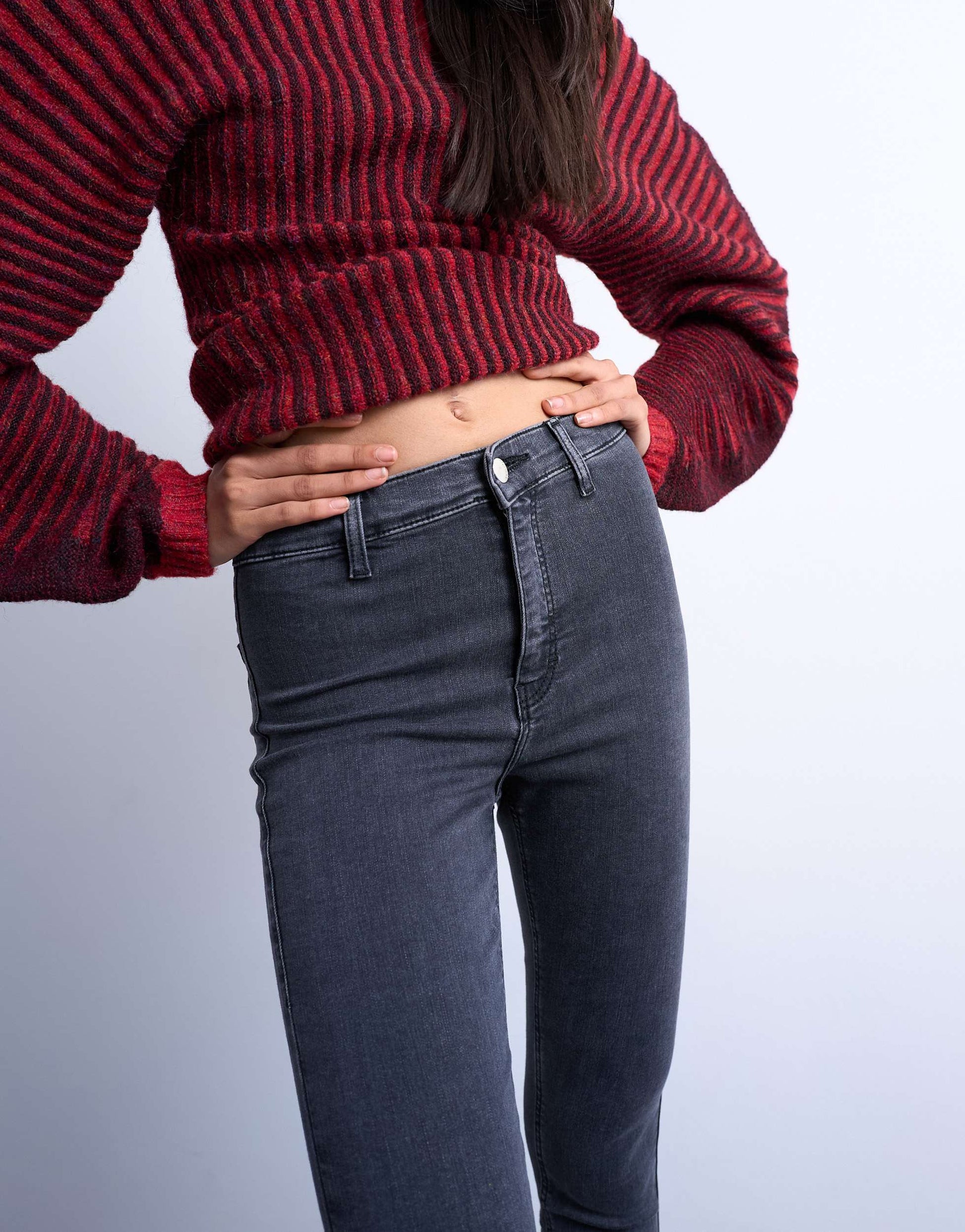 Topshop Joni high rise super skinny jean in washed black 