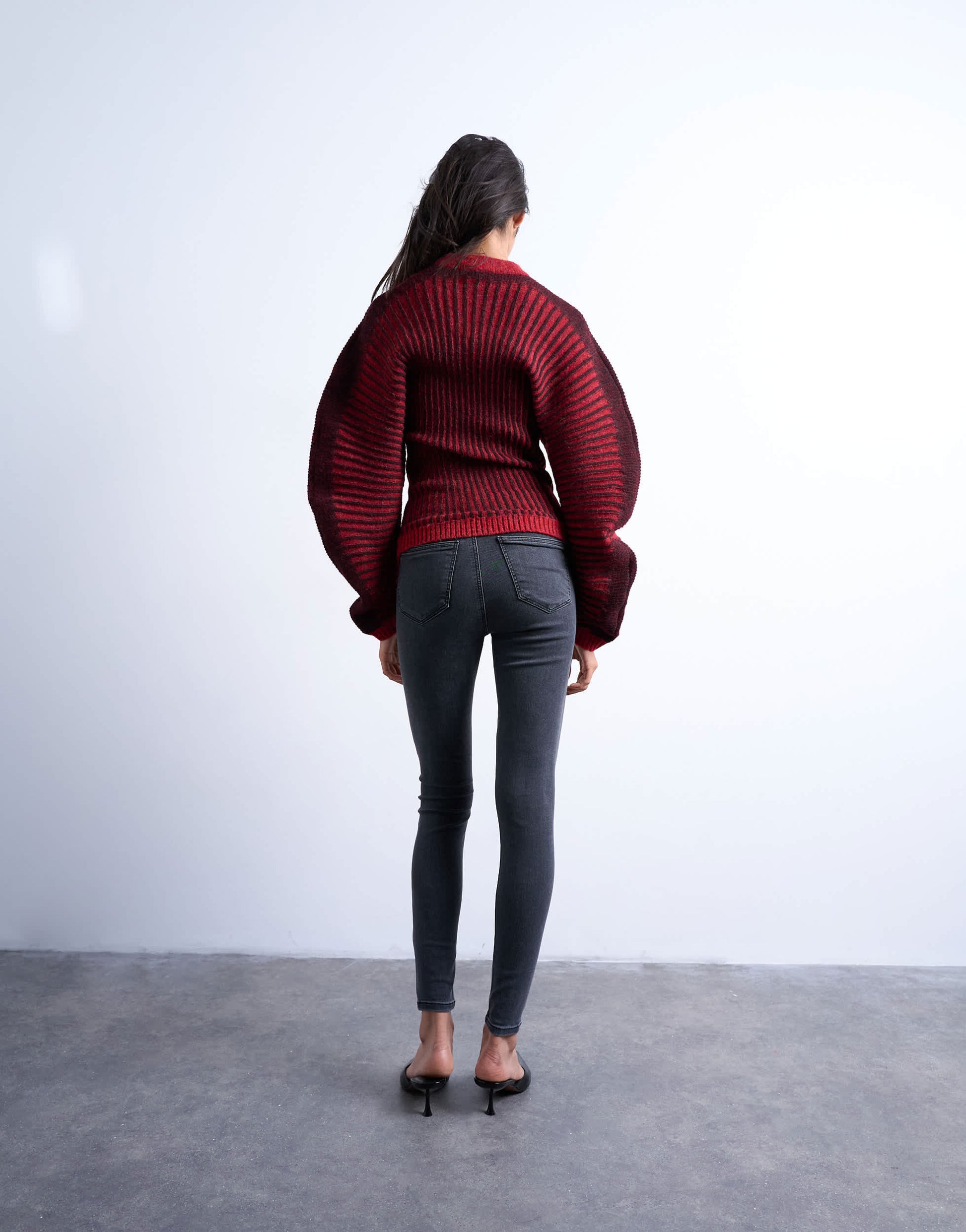 Topshop Joni high rise super skinny jean in washed black 