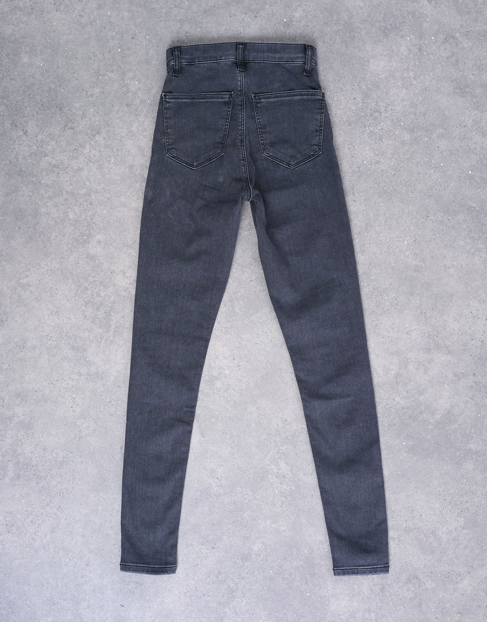 Topshop Joni high rise super skinny jean in washed black 