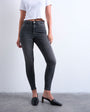 Topshop Hourglass Jamie high rise skinny jean in washed black