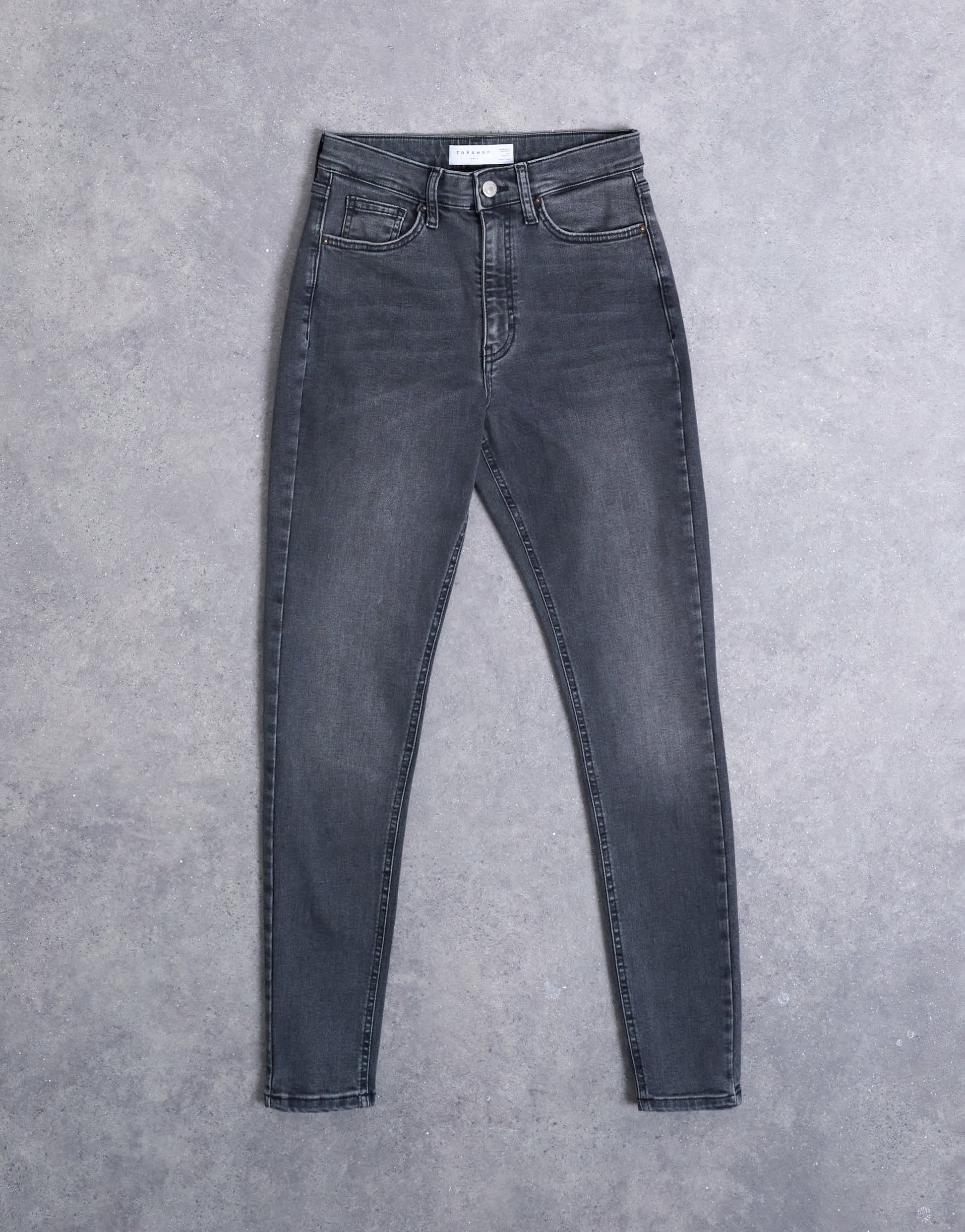 Topshop Hourglass Jamie high rise skinny jean in washed black