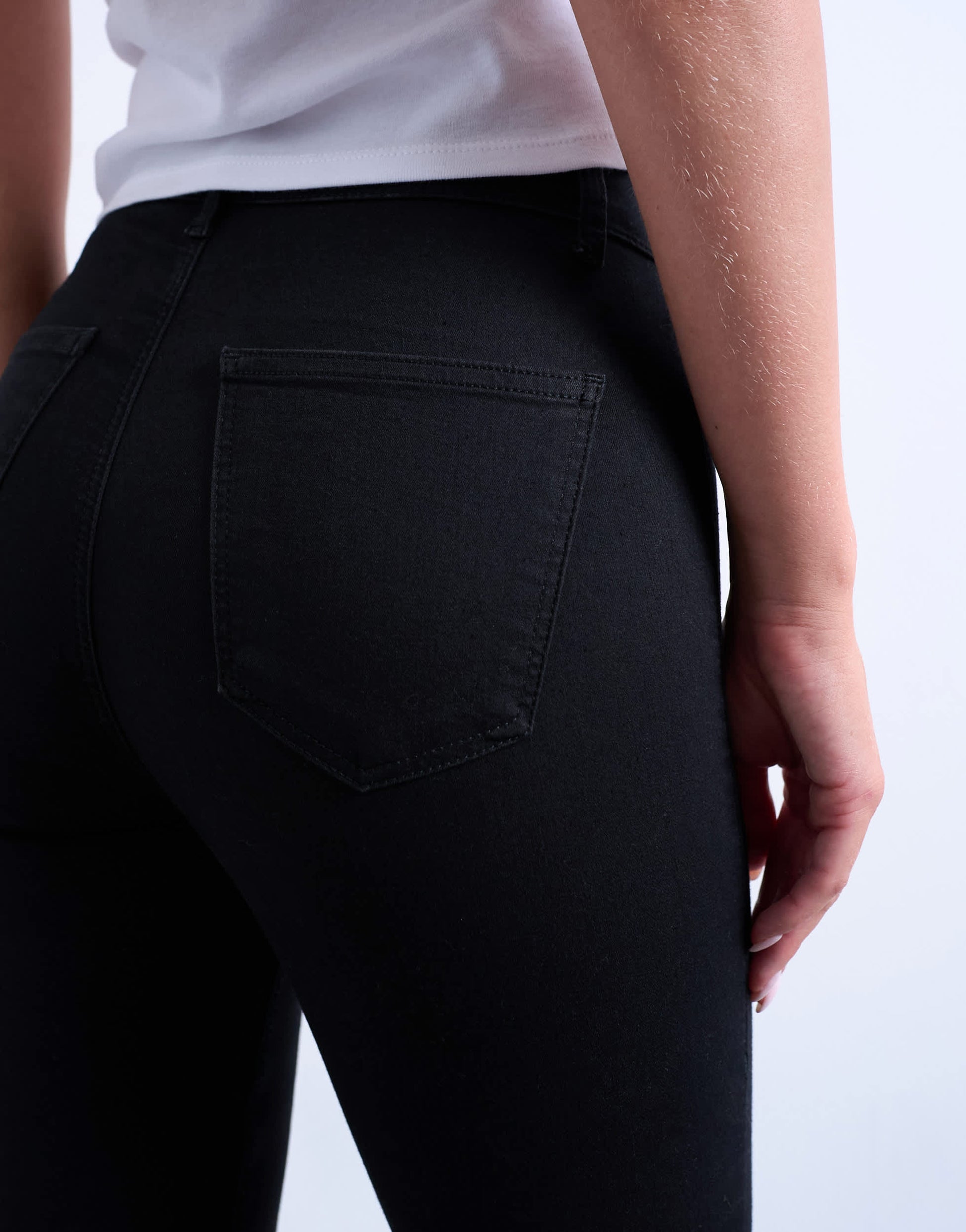 Topshop Hourglass Joni high rise super skinny jean in black