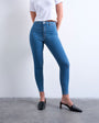 Topshop Hourglass Joni high rise super skinny jean in mid blue