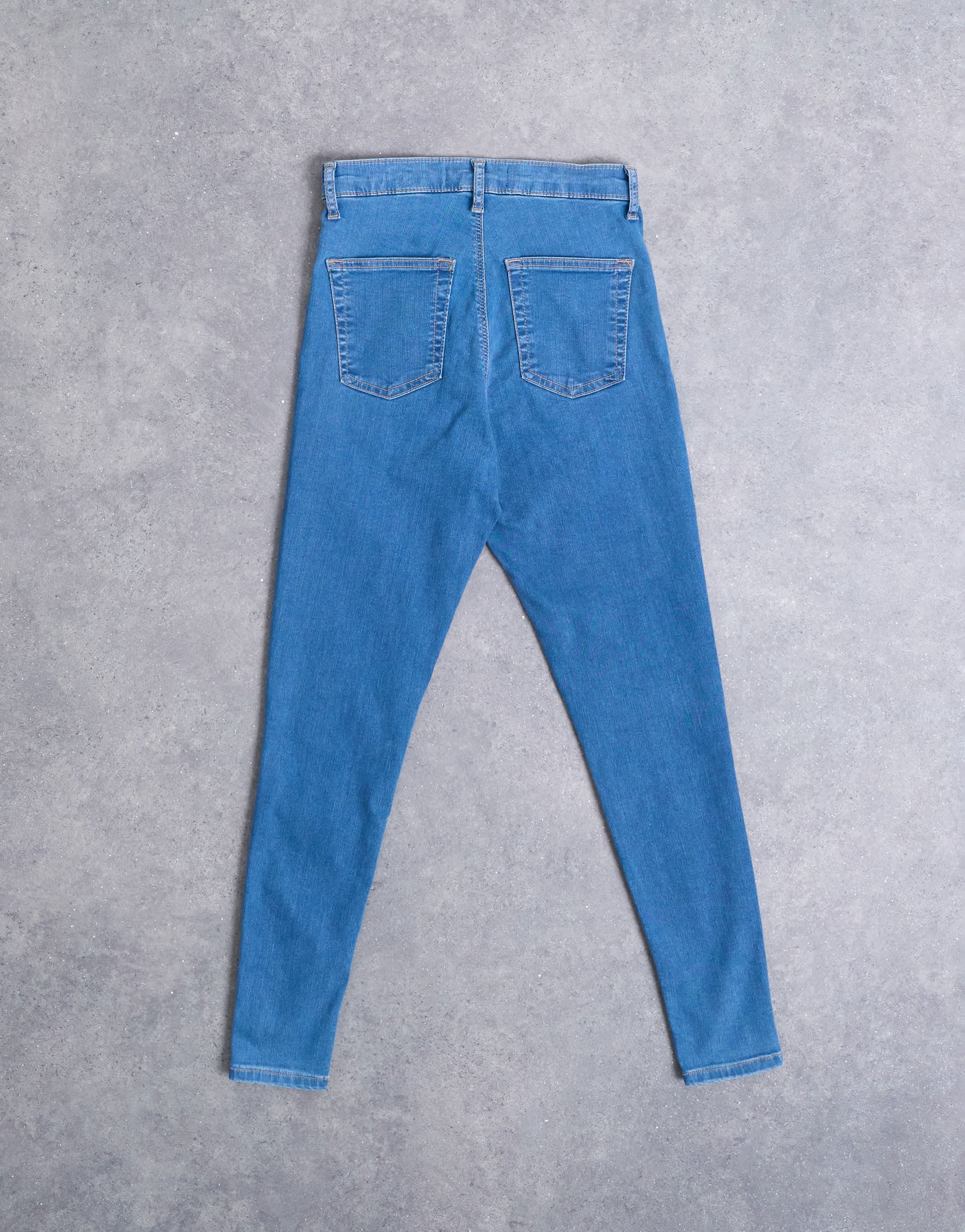 Topshop Hourglass Joni high rise super skinny jean in mid blue