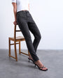 Topshop Hourglass Original high rise mom jean in washed black 