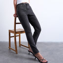 Topshop Hourglass Original high rise mom jean in washed black 