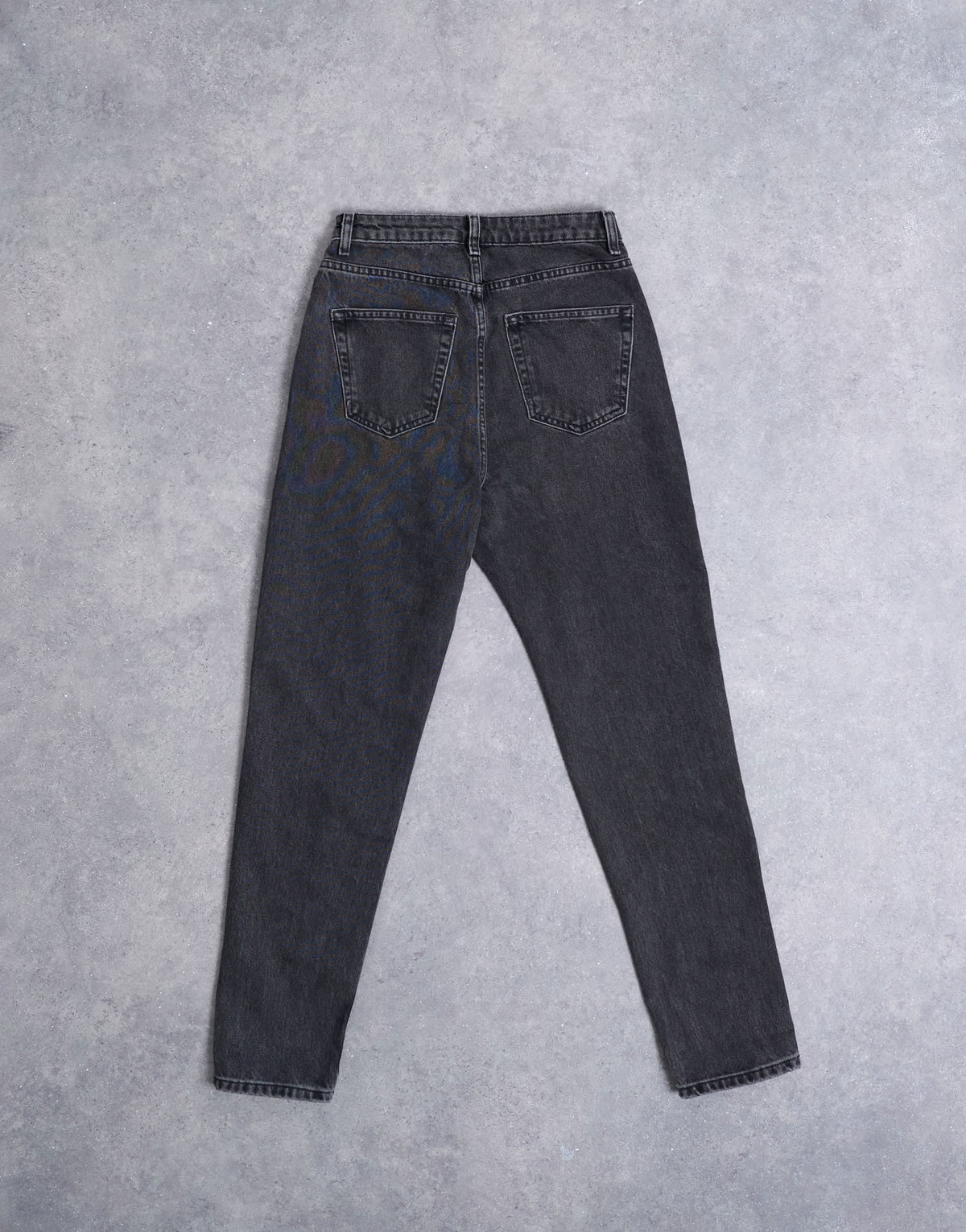Topshop Hourglass Original high rise mom jean in washed black 