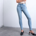 Topshop Hourglass Jamie high rise skinny jean in bleach