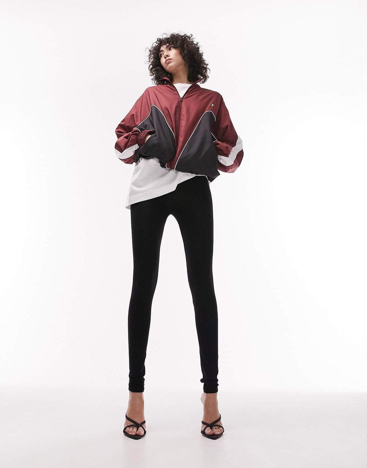 Topshop Tall high waisted legging in black