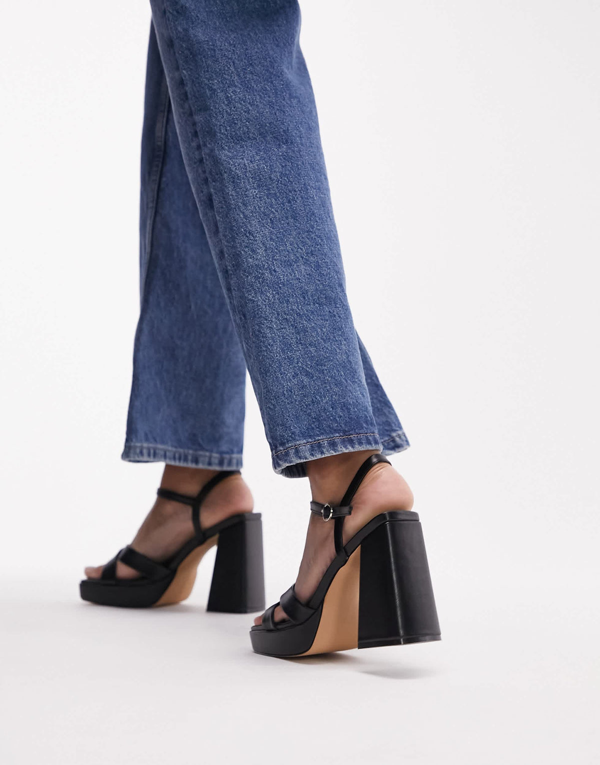 Topshop Sunny high platform sandal in black