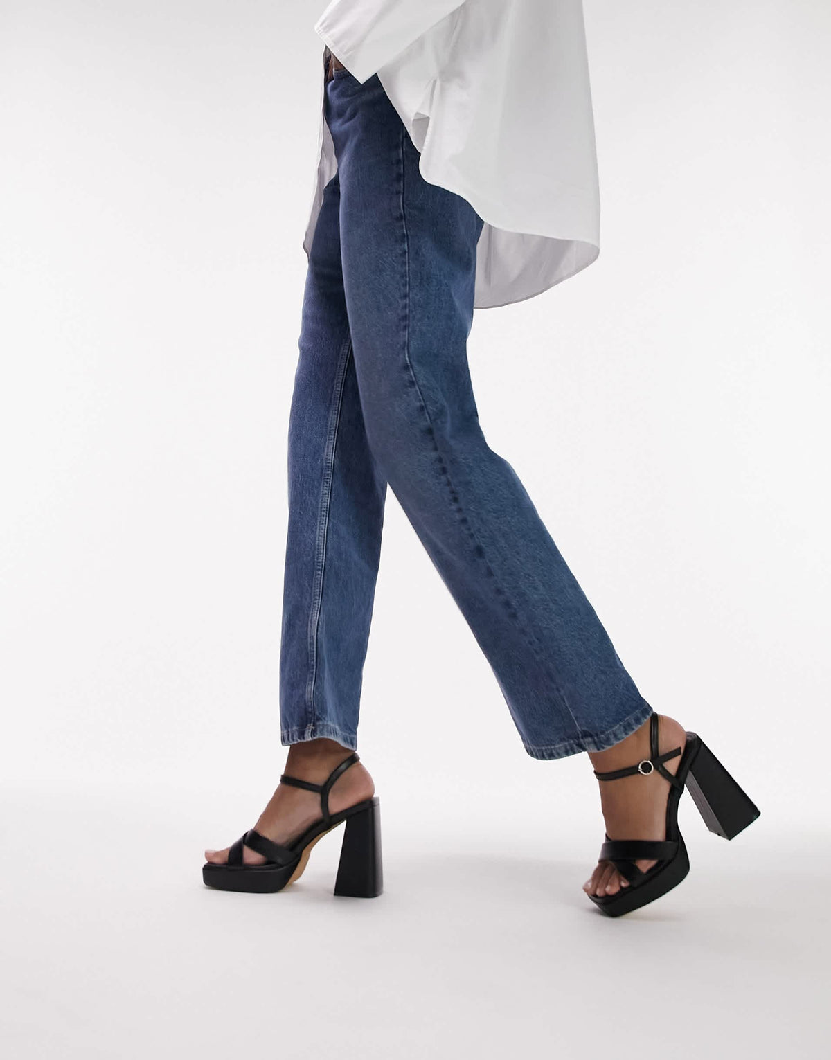 Topshop Sunny high platform sandal in black