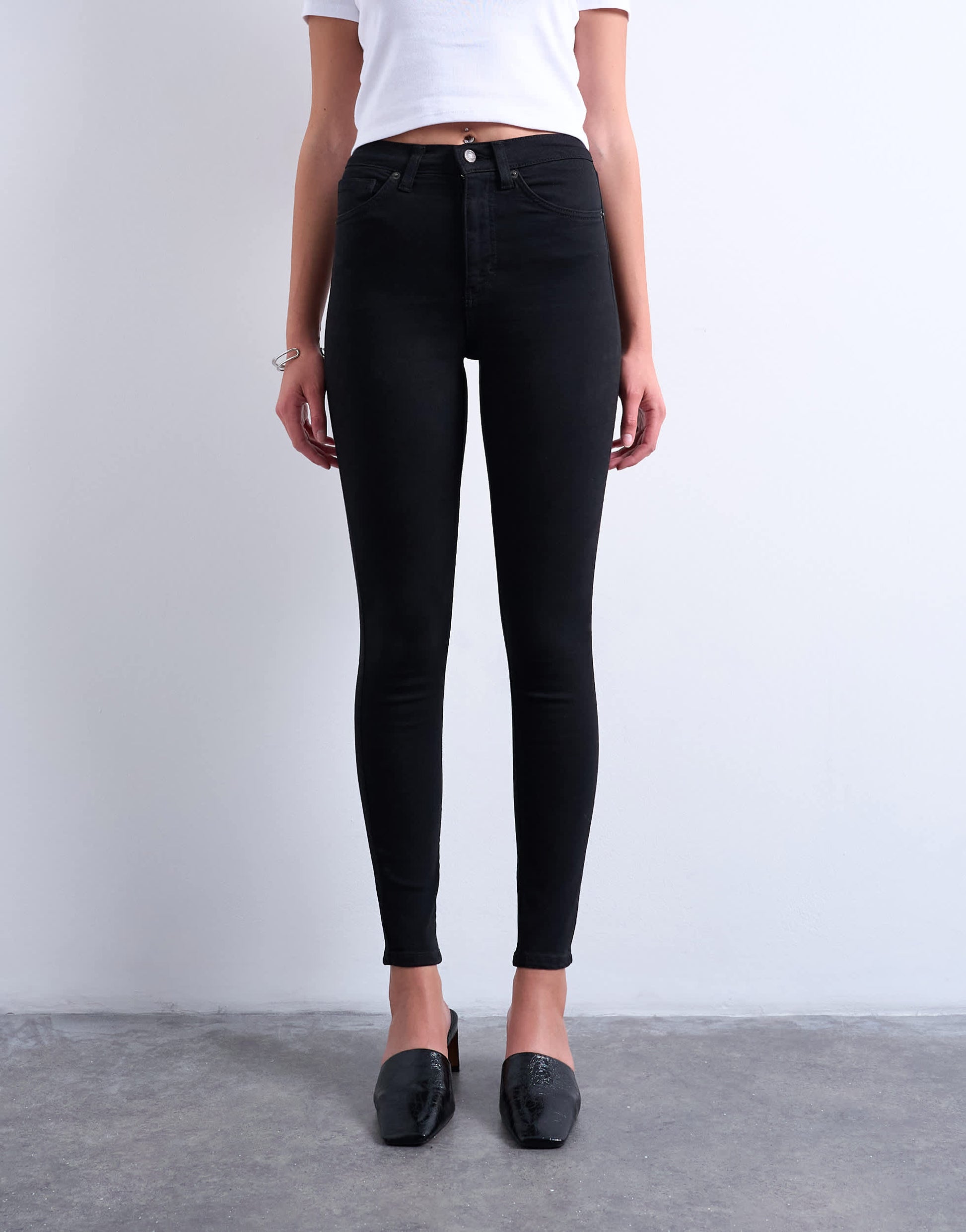 Topshop Jamie high rise skinny jean in black