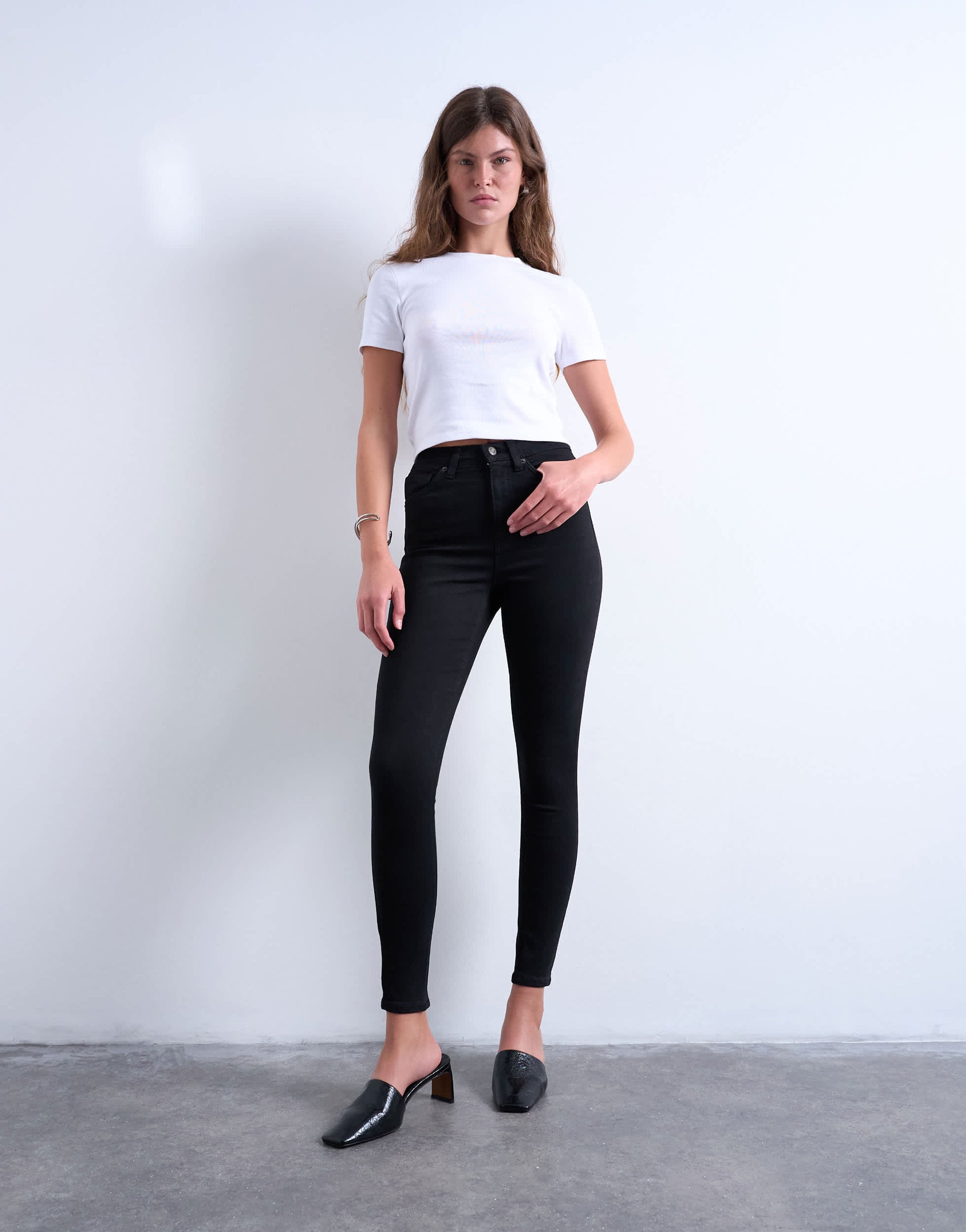 Topshop Jamie high rise skinny jean in black