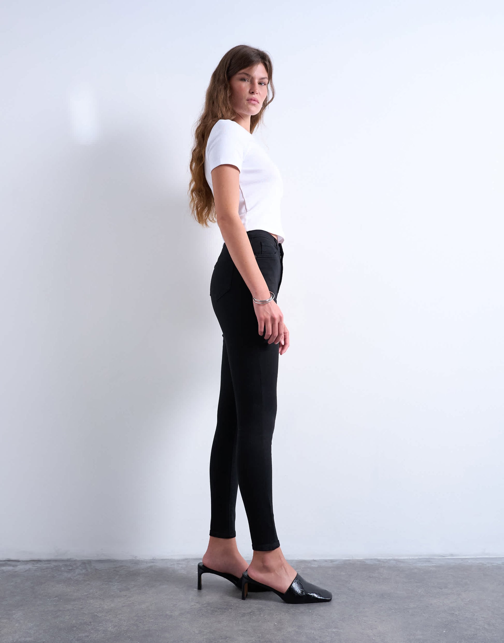 Topshop Jamie high rise skinny jean in black