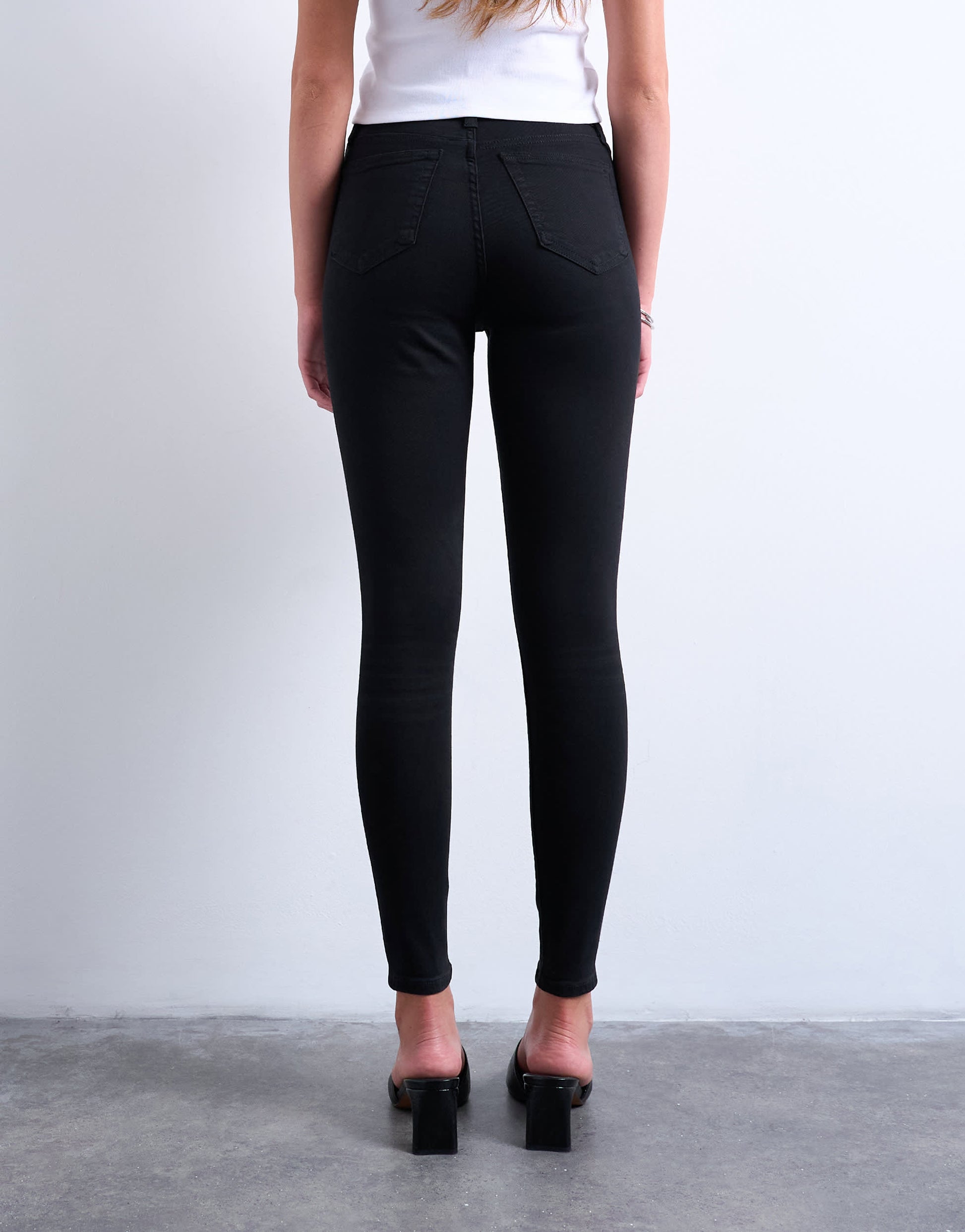 Topshop Jamie high rise skinny jean in black