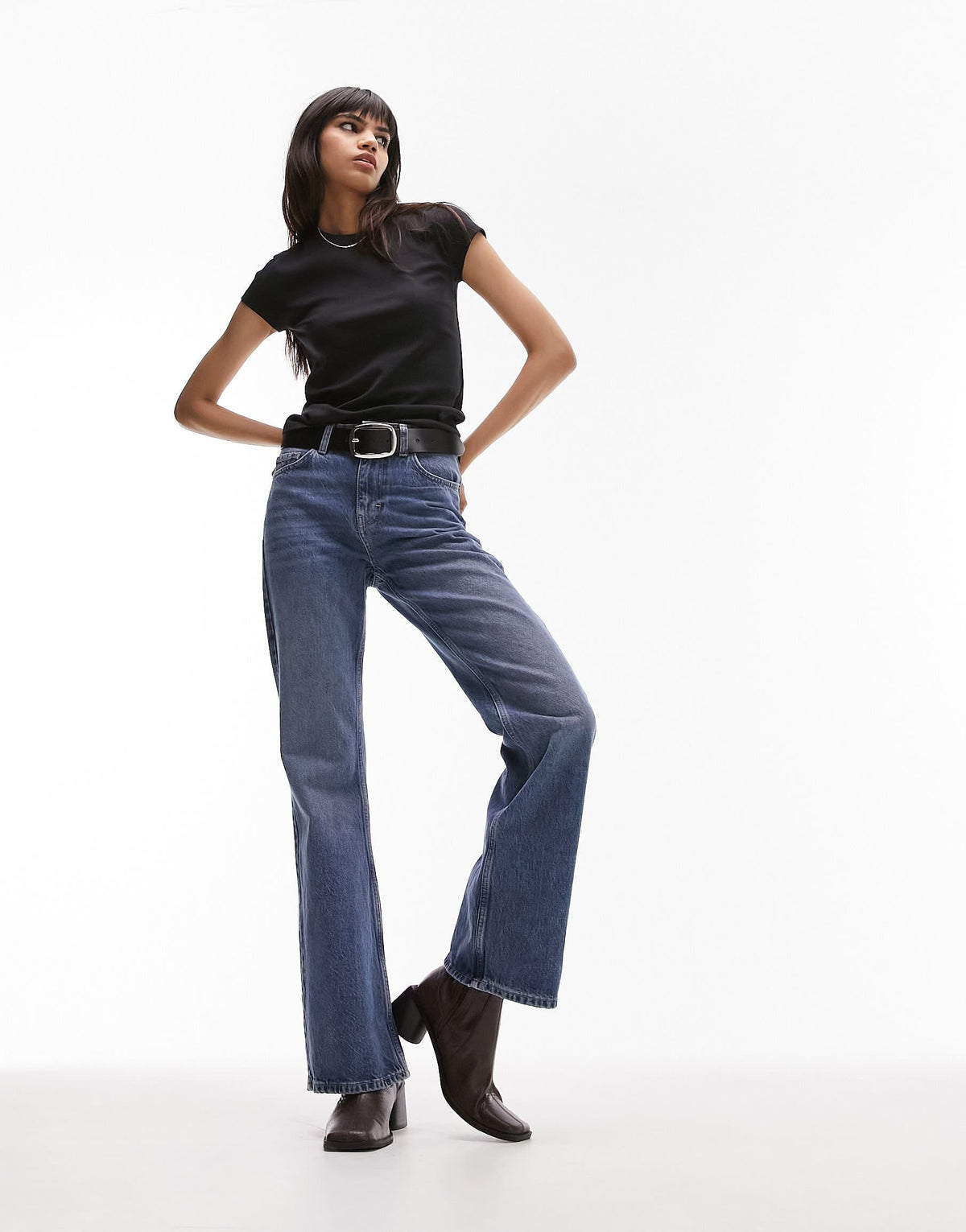 Topshop everyday tee in black 