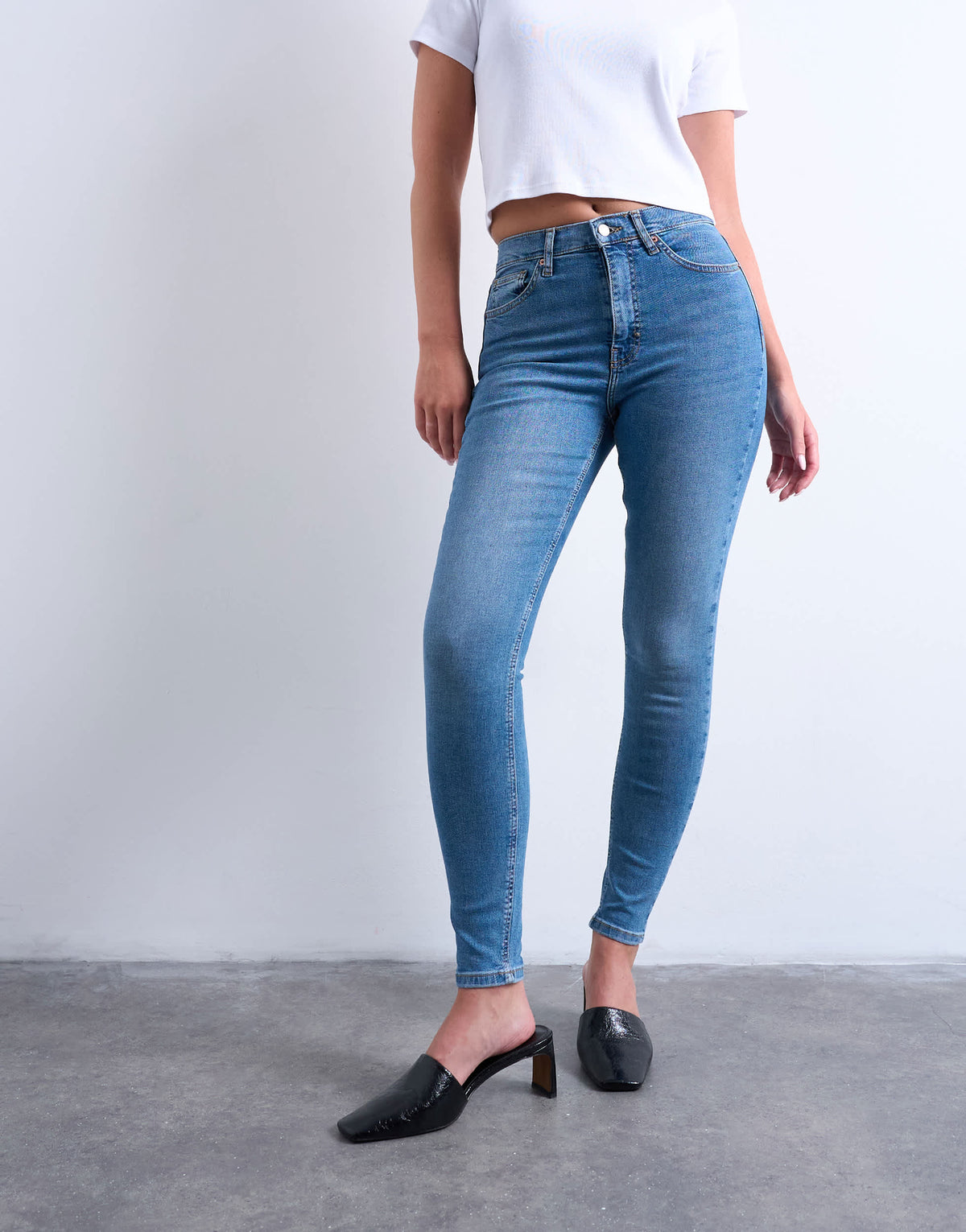 Topshop Hourglass Jamie high rise skinny jean in vintage blue