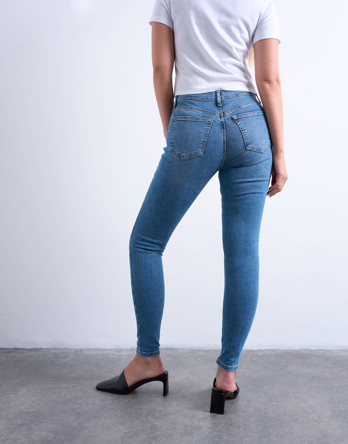 Topshop Hourglass Jamie high rise skinny jean in vintage blue