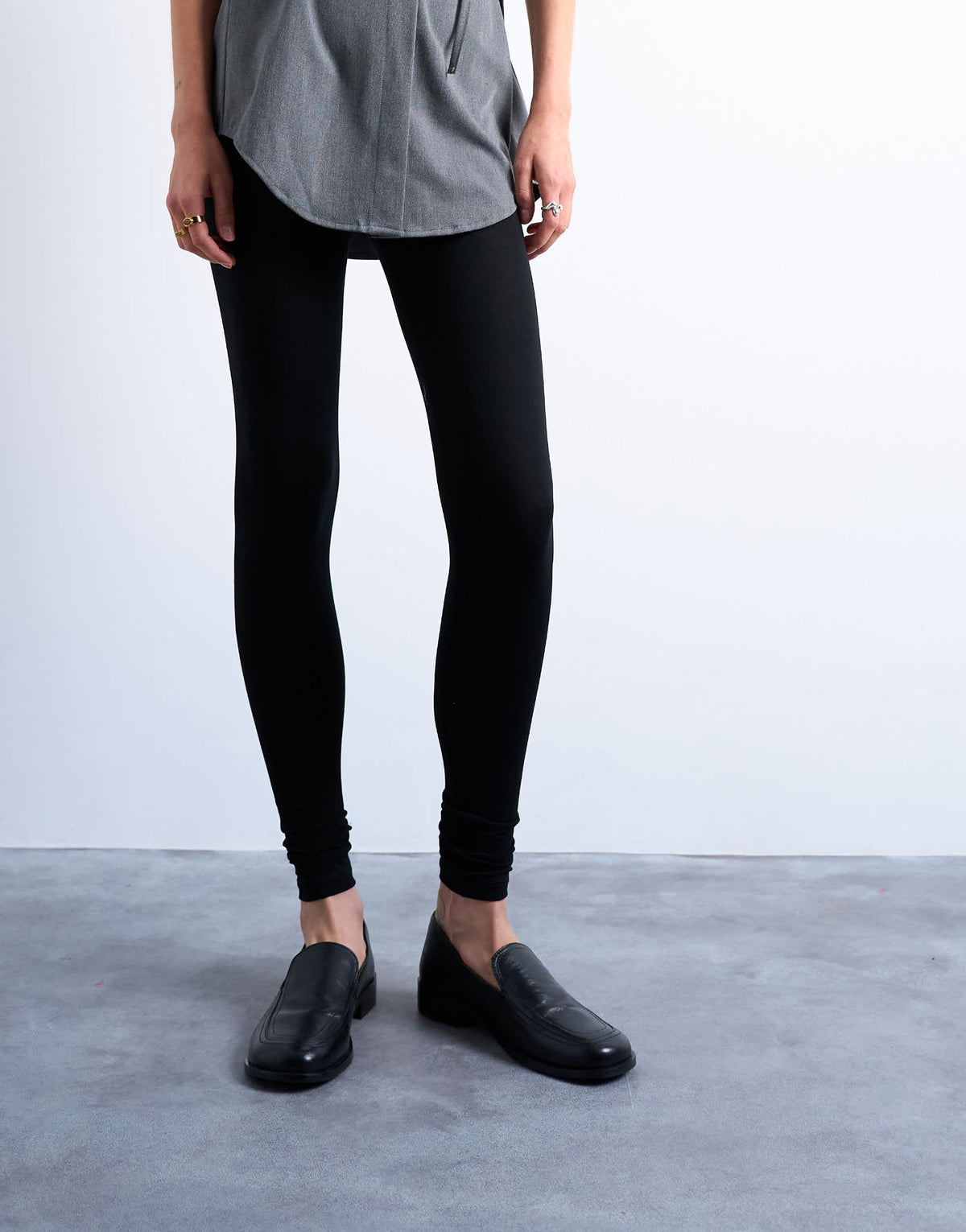 Topshop basic ankle legging in black