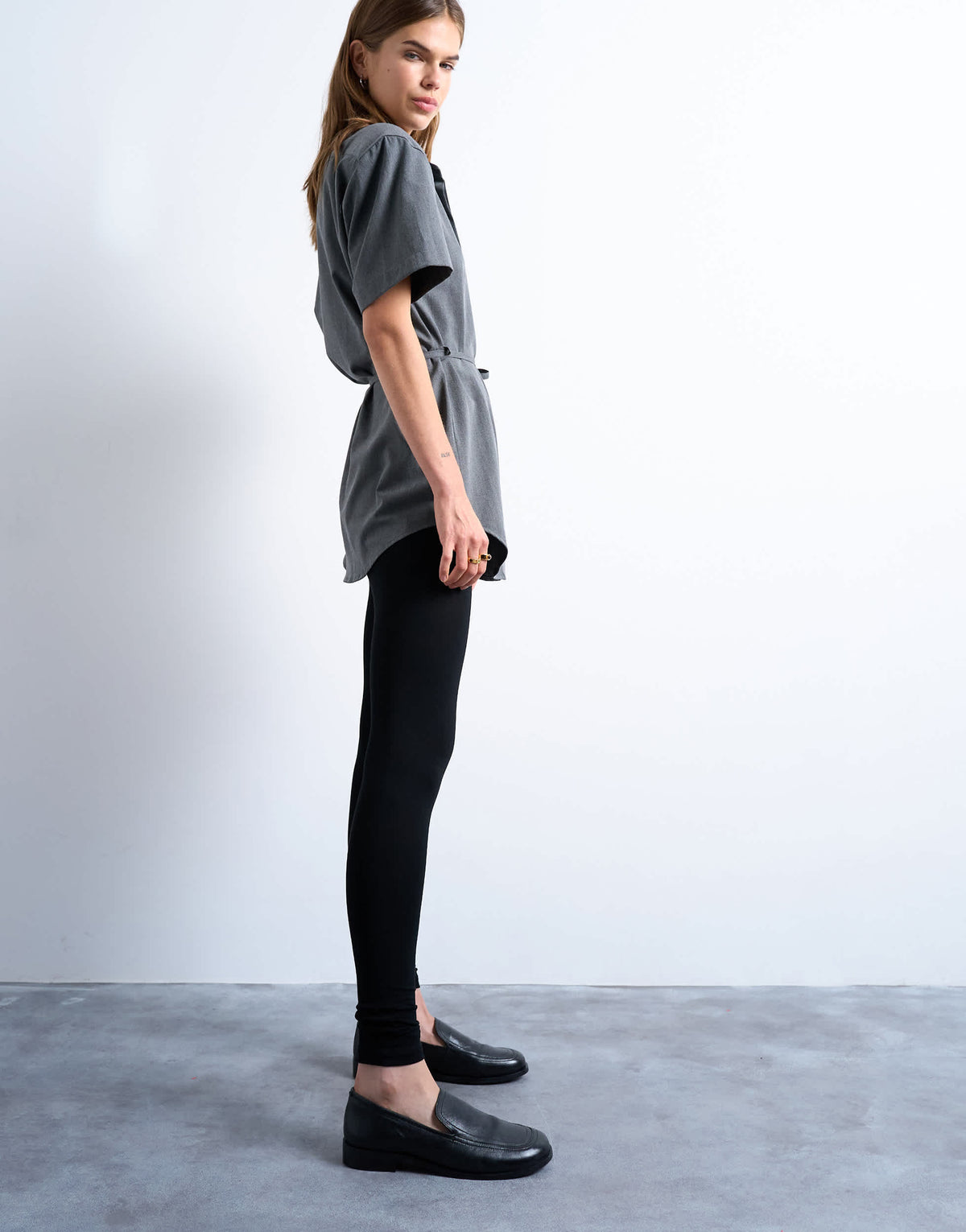 Topshop basic ankle legging in black