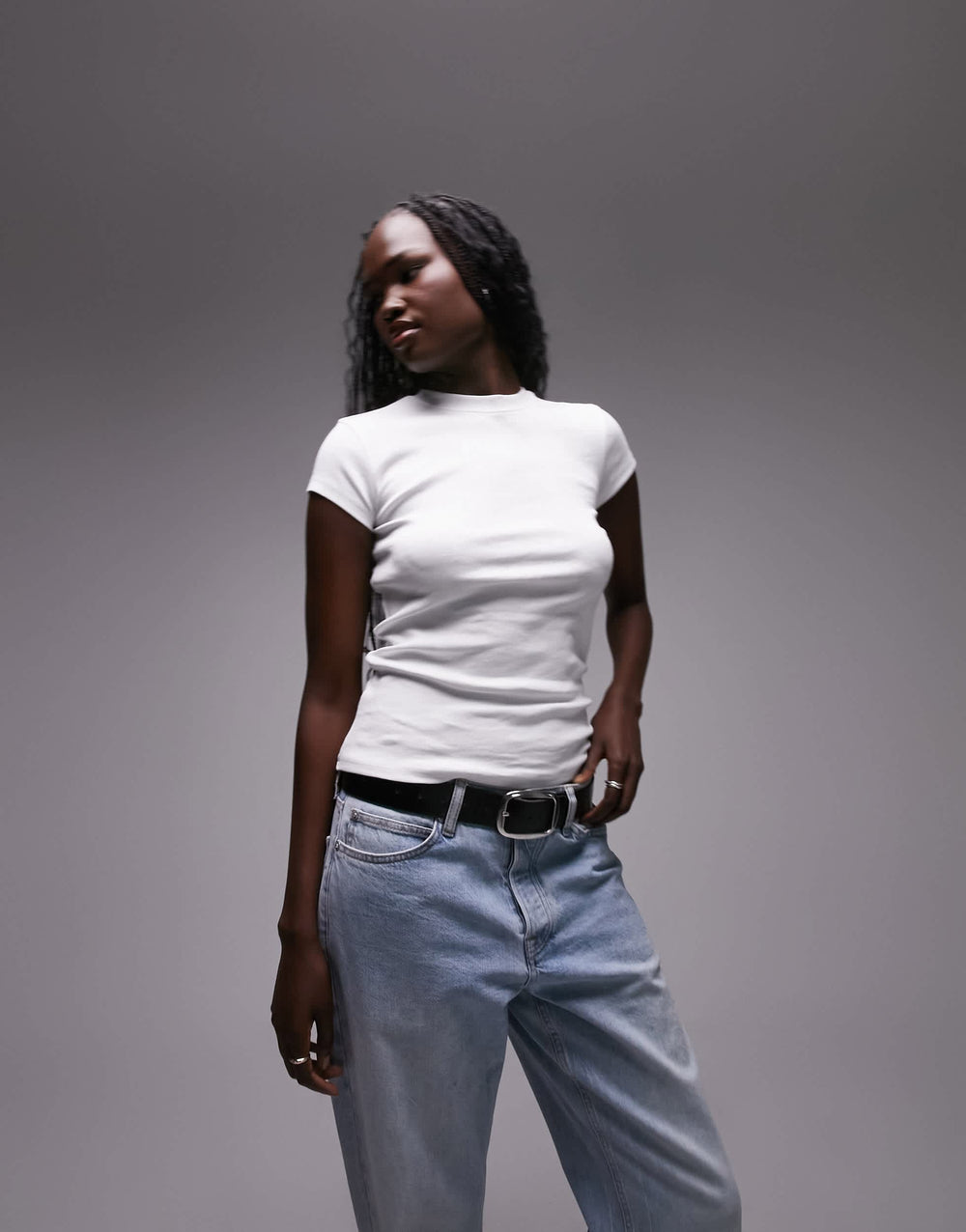 Topshop Tall Alltags-T-Shirt in Weiß