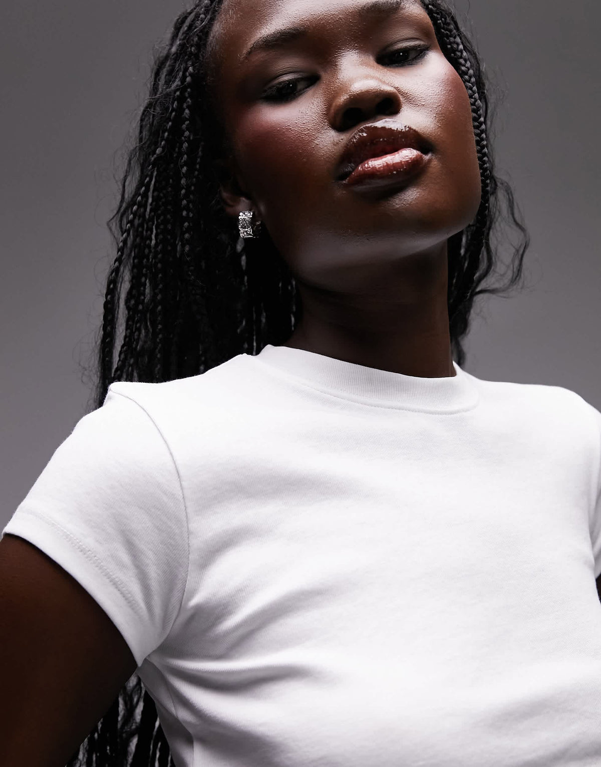 Topshop tall everyday tee in white