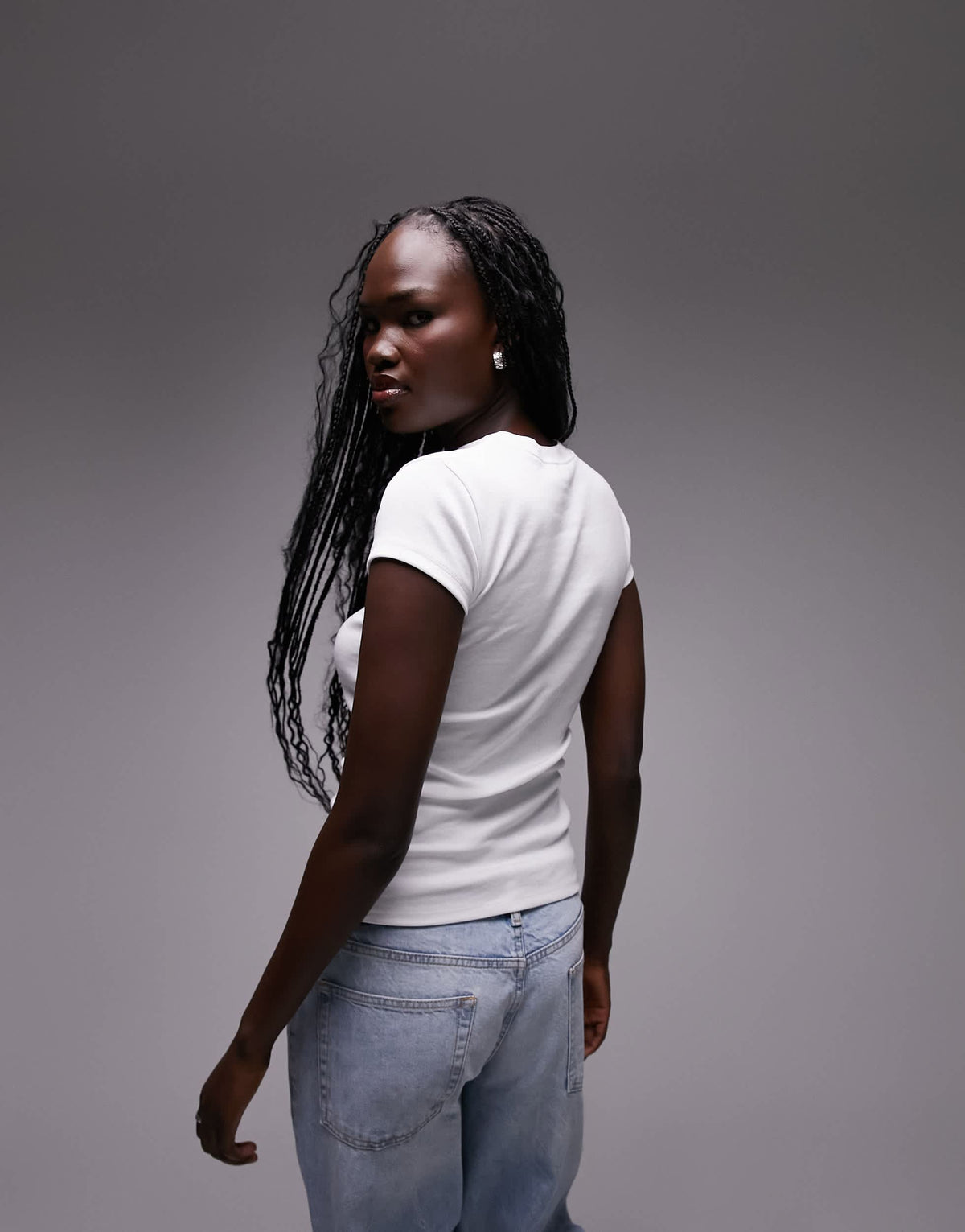 Topshop tall everyday tee in white