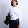 Topshop oversized drop shoulder tee in white