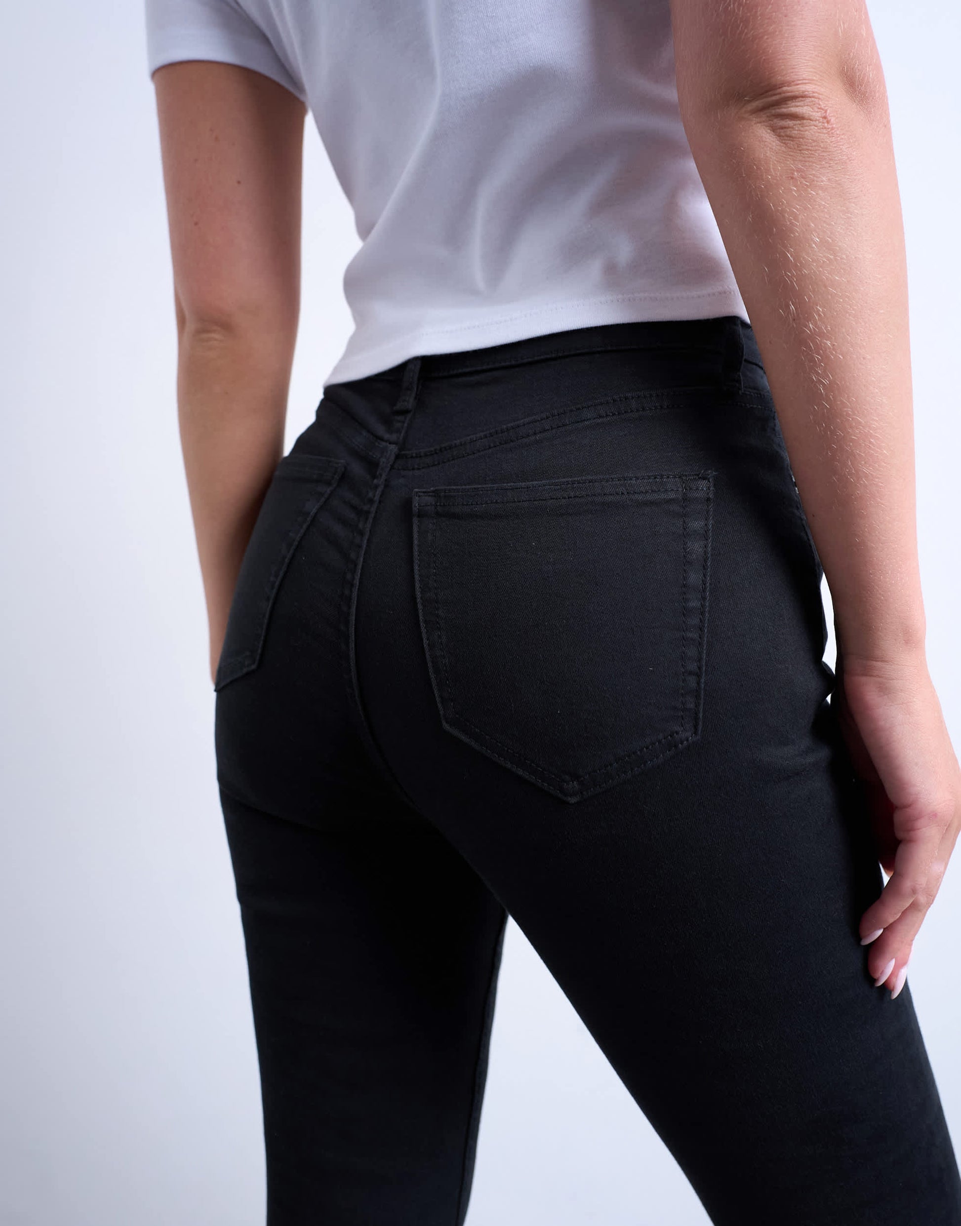Topshop Hourglass Jamie high rise skinny jean in black