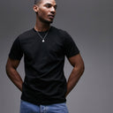 Topman classic fit t-shirt in black