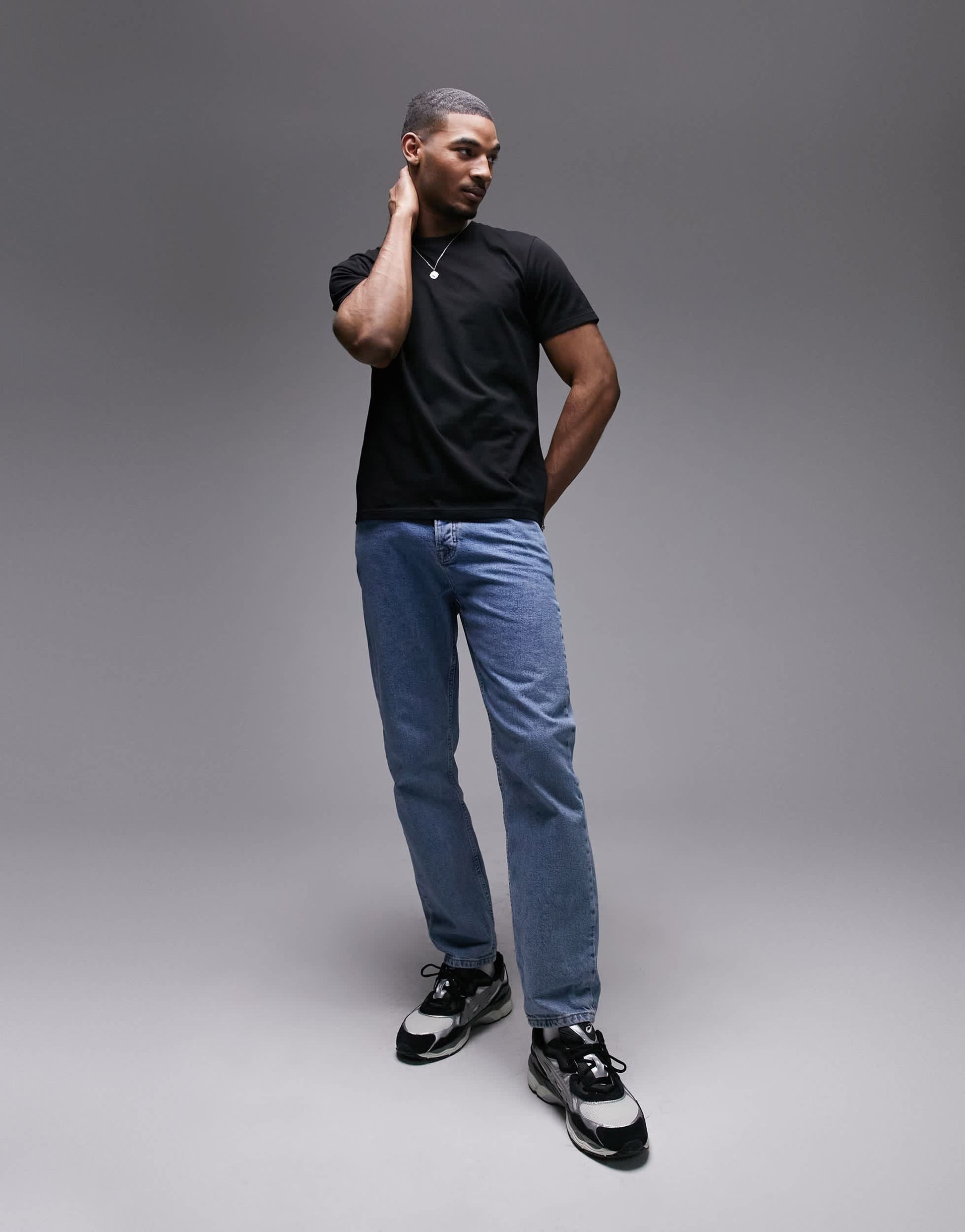 Topman classic fit t-shirt in black