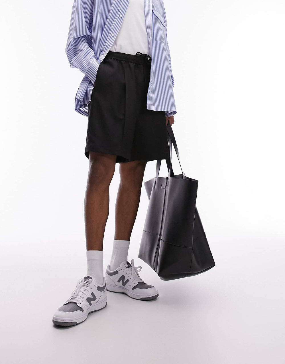 Short large à revers Topman noir